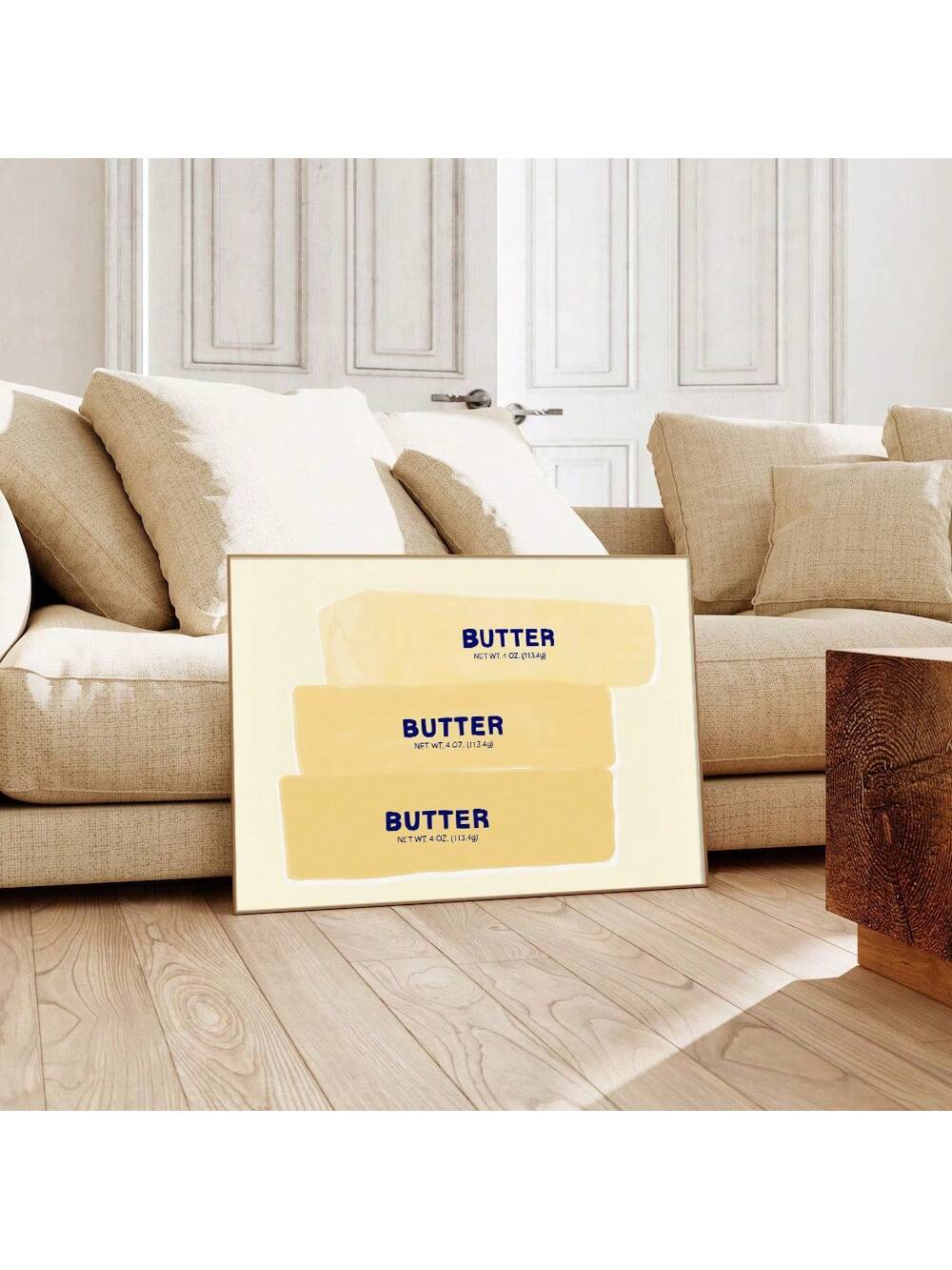 Elevate your dining space with this Minimalist Unframed Butter Kitchen Wall Art Poster. Designed for modern food enthusiasts, its clean lines and subtle color palette bring a sophisticated yet approachable vibe to any kitchen or apartment. Perfect for adding a touch of culinary-inspired elegance without overwhelming your decor.