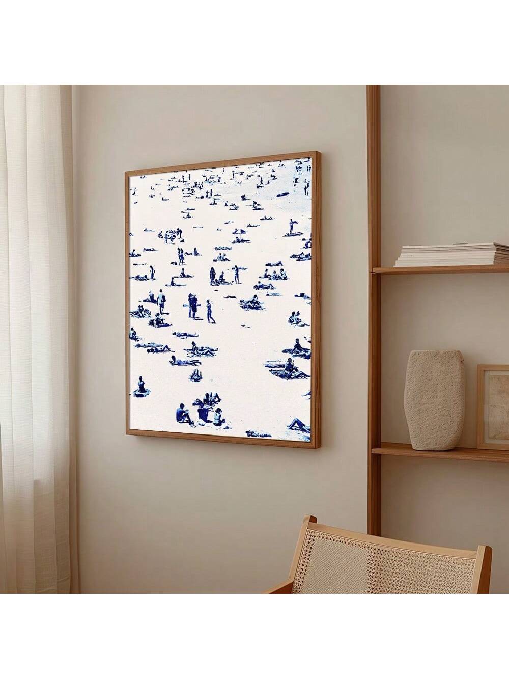 Enhance your living space with this unframed blue vintage coastal wall art poster, perfect for adding a serene summer beach vibe to dorms and bedrooms. Its timeless design captures the essence of coastal charm, creating a calming atmosphere that complements various decor styles. Ideal for those seeking subtle yet impactful aesthetic accents, this poster brings a touch of tranquility and nostalgia to any room.