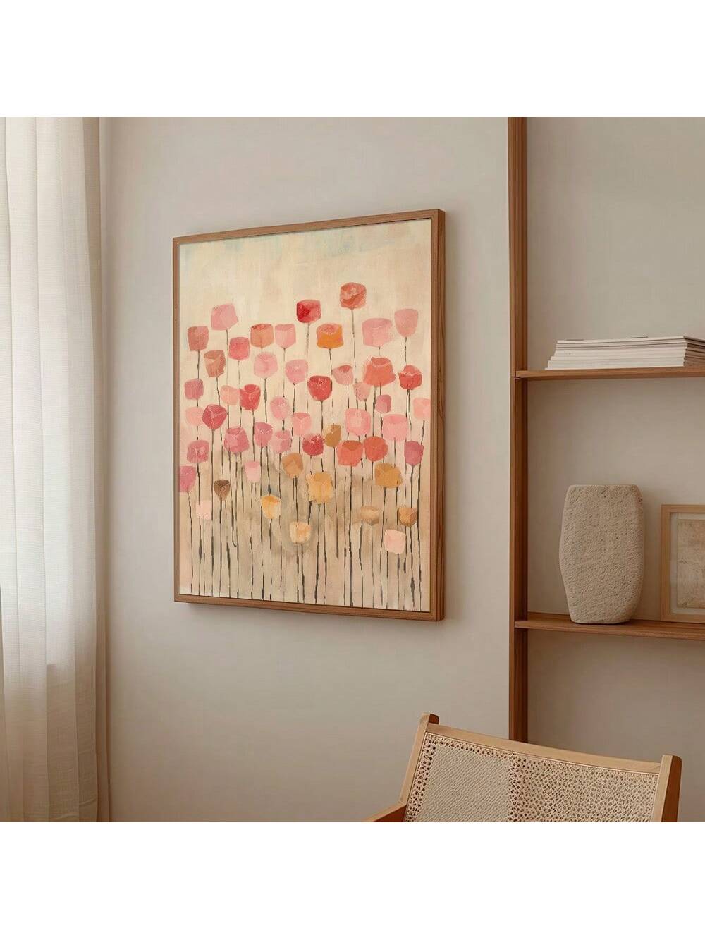Elevate your home decor with our Unframed Japandi Vintage Botanical Wall Art. This Mid-Century Floral Canvas Print features a timeless design that adds a touch of elegance and sophistication to any room. Bring a taste of nature into your modern home with this vintage-inspired piece.