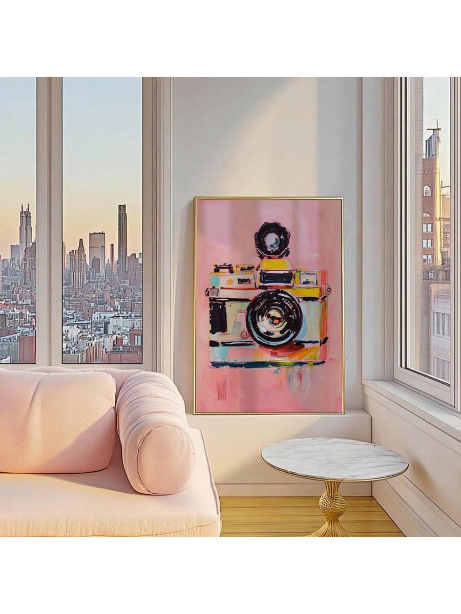 This vintage pink camera wall art is the perfect addition to any retro pastel bedroom or office decor. This Y2K girly canvas print will add a touch of nostalgia and style to your space. With its unique design and high-quality materials, it will surely be a conversation starter and make your space stand out.