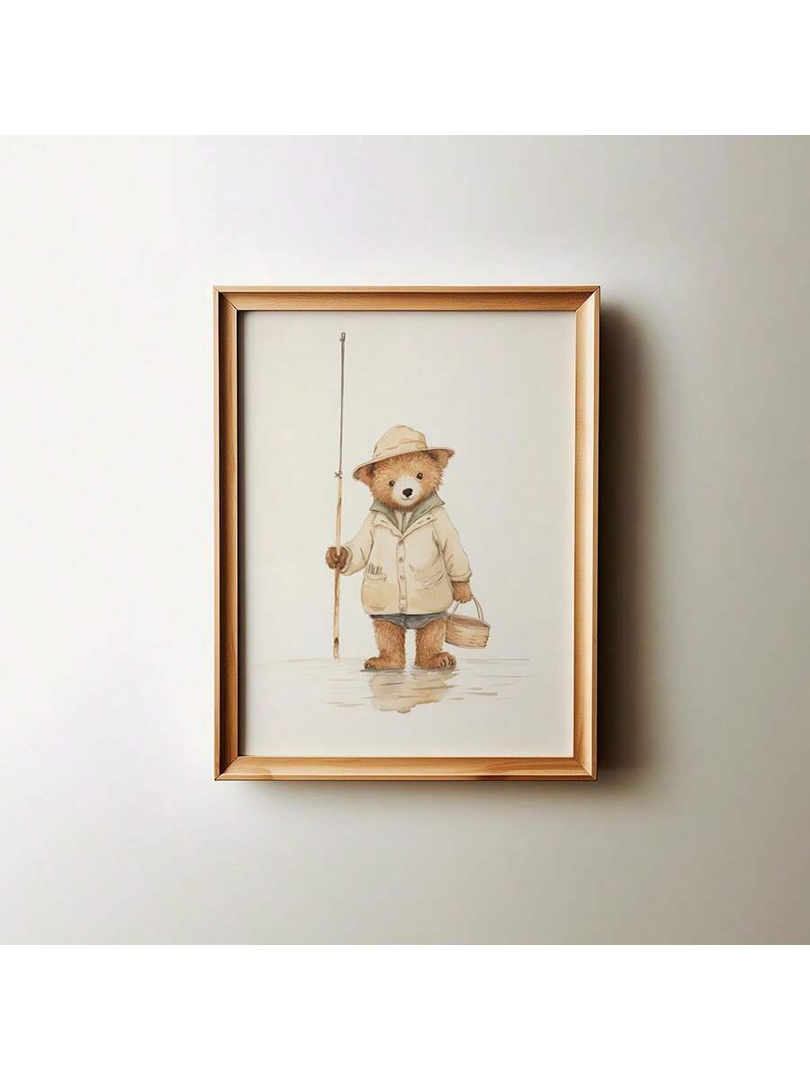 Add a touch of whimsy to any nursery or child's room with this charming teddy bear fishing canvas wall art. Expertly crafted, it features a delightful illustration that sparks imagination and brings warmth to the space. This art piece is an ideal gift for her, combining playful design with quality canvas material to create a lasting keepsake that enhances any décor.