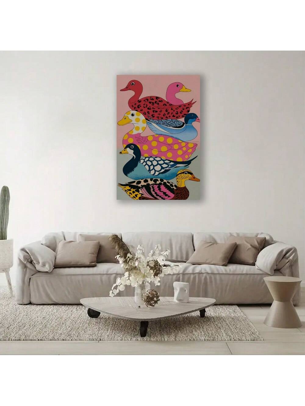 Add a touch of charm and color to your living space with this Whimsical Framed Duck Canvas Art. Expertly crafted, this vibrant animal-themed wall decor brings playful energy and artistic flair to any room. Its high-quality frame ensures durability while enhancing the vivid details of the design, making it an ideal choice for brightening up nurseries, playrooms, or casual living areas. Elevate your interior with this unique piece that combines creativity and craftsmanship seamlessly.
