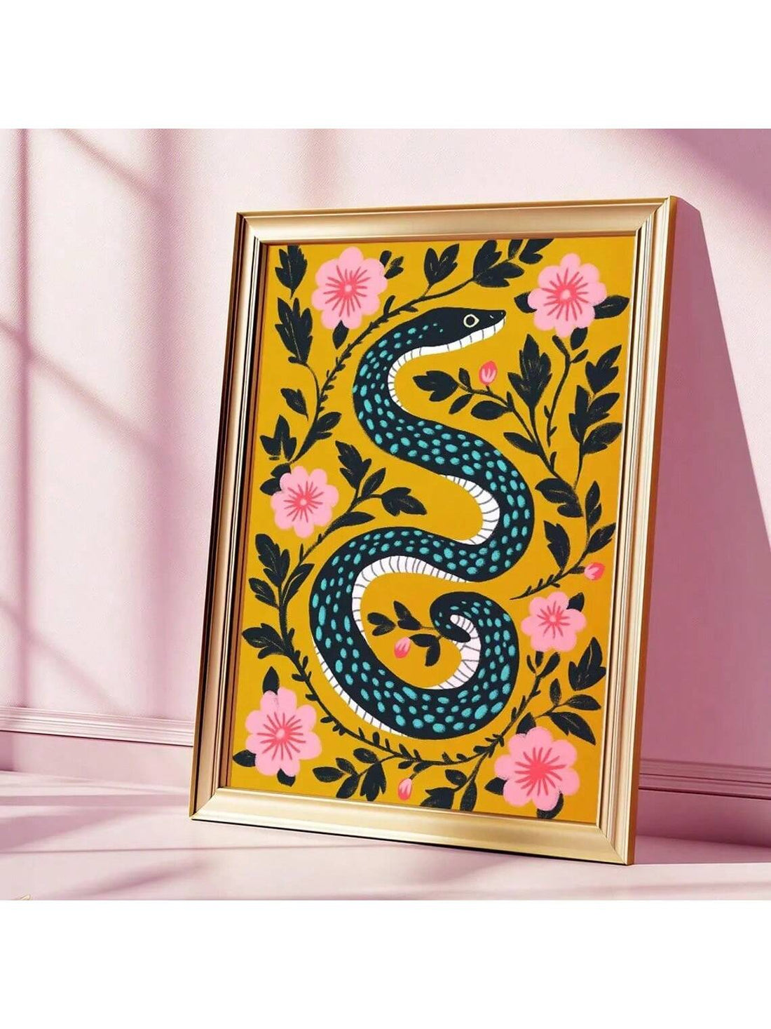 Celebrate vibrant Latin culture with this Colorful Mexican Snake Poster, a striking piece of folk art designed to enhance bohemian home decor. Featuring intricate details and bold colors, it brings an authentic, artistic flair to any room. Ideal for those seeking unique, culturally inspired accents, this poster adds warmth and character while reflecting the rich heritage of Mexican craftsmanship. Perfect for galleries, living spaces, or creative environments, it combines traditional motifs with contemporary