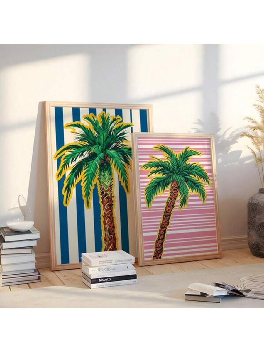 Transform your space with our Vibrant Tropical Palm Tree Wall Art Duo. These coastal boho canvas prints feature rich, vibrant palm imagery that instantly creates a sophisticated tropical atmosphere. Expertly crafted to complement both bedroom and living room décor, this art duo adds dimension and style to any wall. The balanced composition delivers both visual impact and refined elegance, making it an essential element for design-conscious interiors.