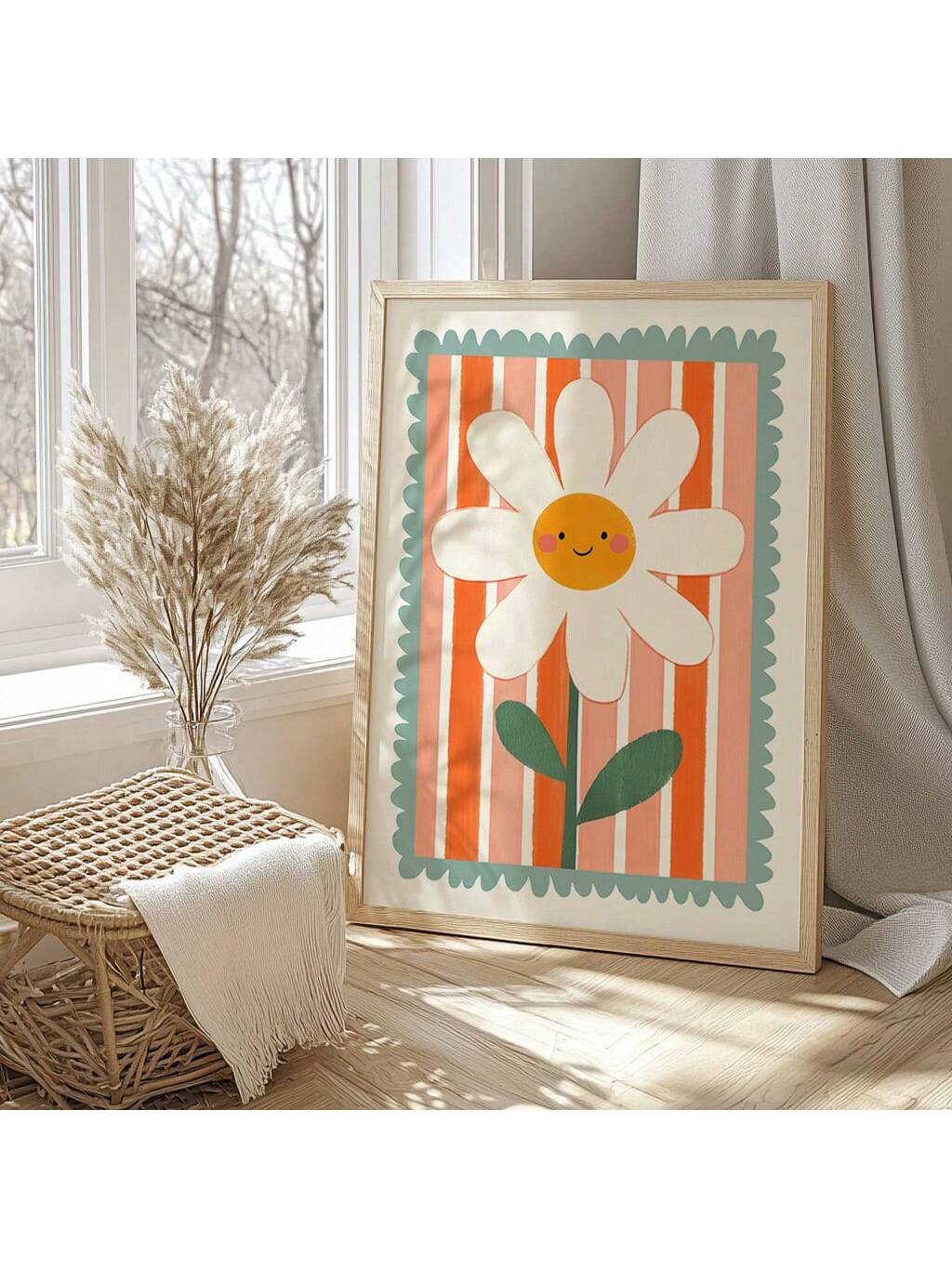 Add a lively touch to any child's room with this vibrant floral nursery art print. Expertly designed to brighten spaces, it features colorful blooms that stimulate imagination and create a cheerful atmosphere. Ideal as a thoughtful gift for her, this print combines aesthetic appeal with a nurturing vibe, making it a perfect addition to nurseries and playrooms.
