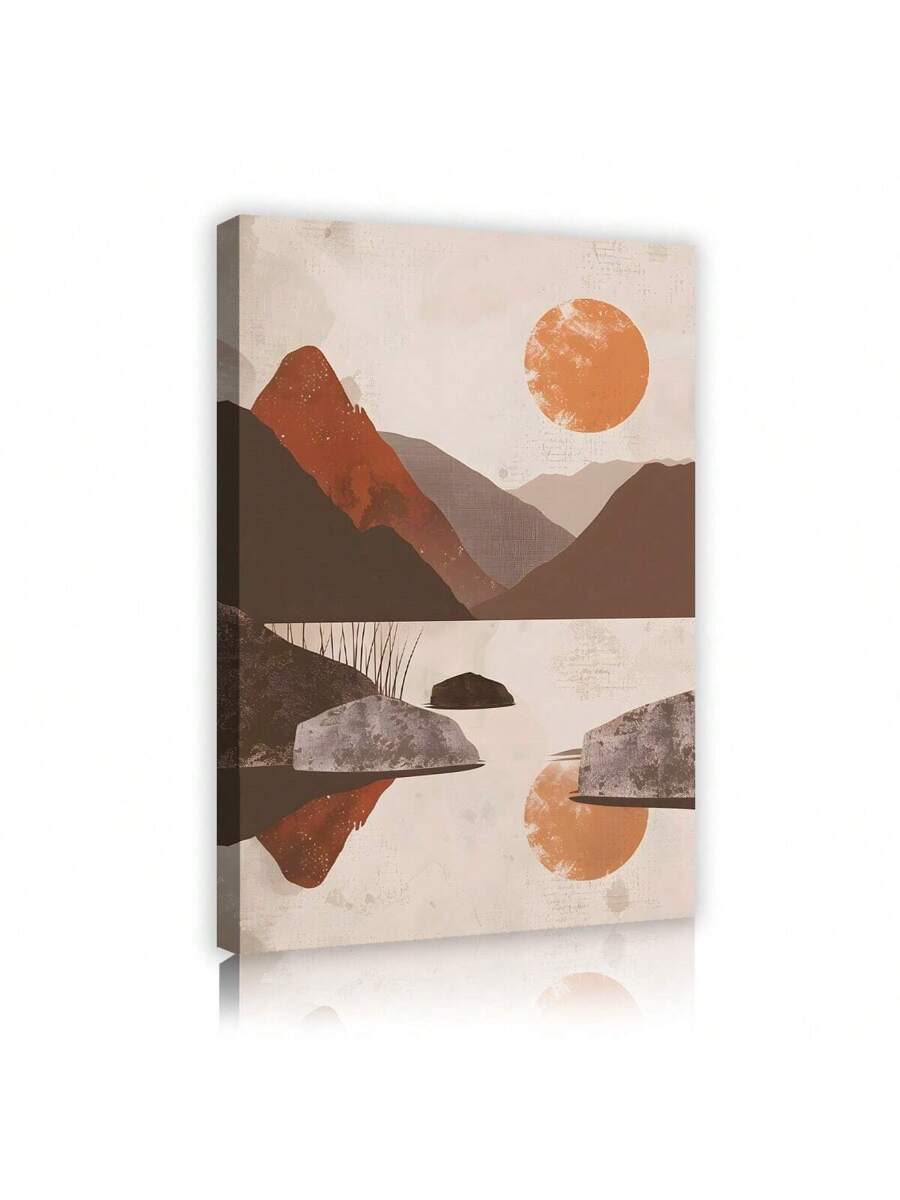 Elevate your space with this stunning Abstract Mountain Landscape Canvas Art. Perfect for any home, office, or living space, this modern Nordic wall decor adds a touch of sophistication and serenity. The abstract design captures the beauty of mountain landscapes, making it a peaceful and timeless addition to any room.