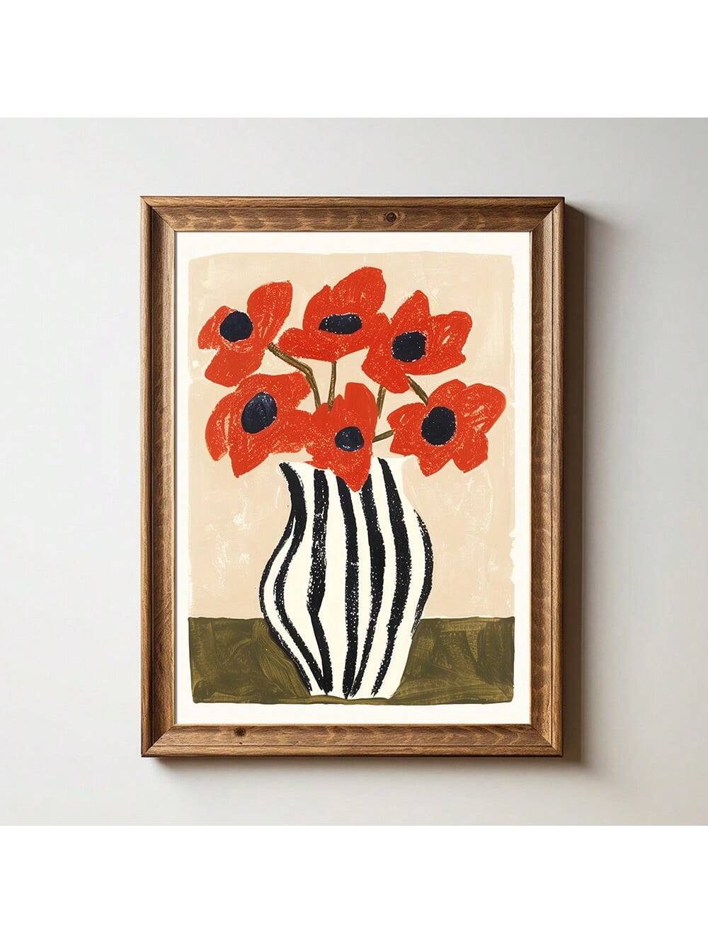Enhance your home decor with our Frameless Boho Poppies Wall Art. This vintage floral canvas print adds a touch of modern style to any room. The frameless design and vibrant colors create a unique and eye-catching piece. Elevate your space with this beautiful and on-trend art piece.