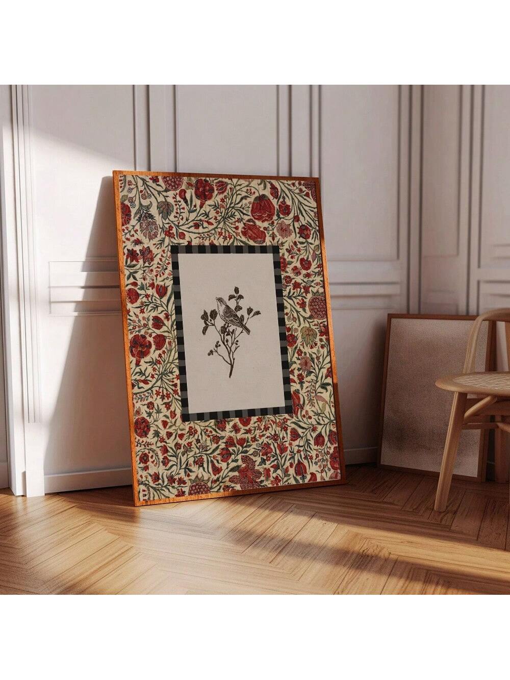 Elevate your living space with this frameless vintage bird and botanical wall art, expertly crafted to blend rustic charm with modern aesthetics. Printed on high-quality canvas, this boho cottage-style piece adds a timeless, natural touch to any room. Its detailed botanical and bird illustrations create a serene atmosphere, perfect for enhancing your home décor with subtle elegance and artistic sophistication.