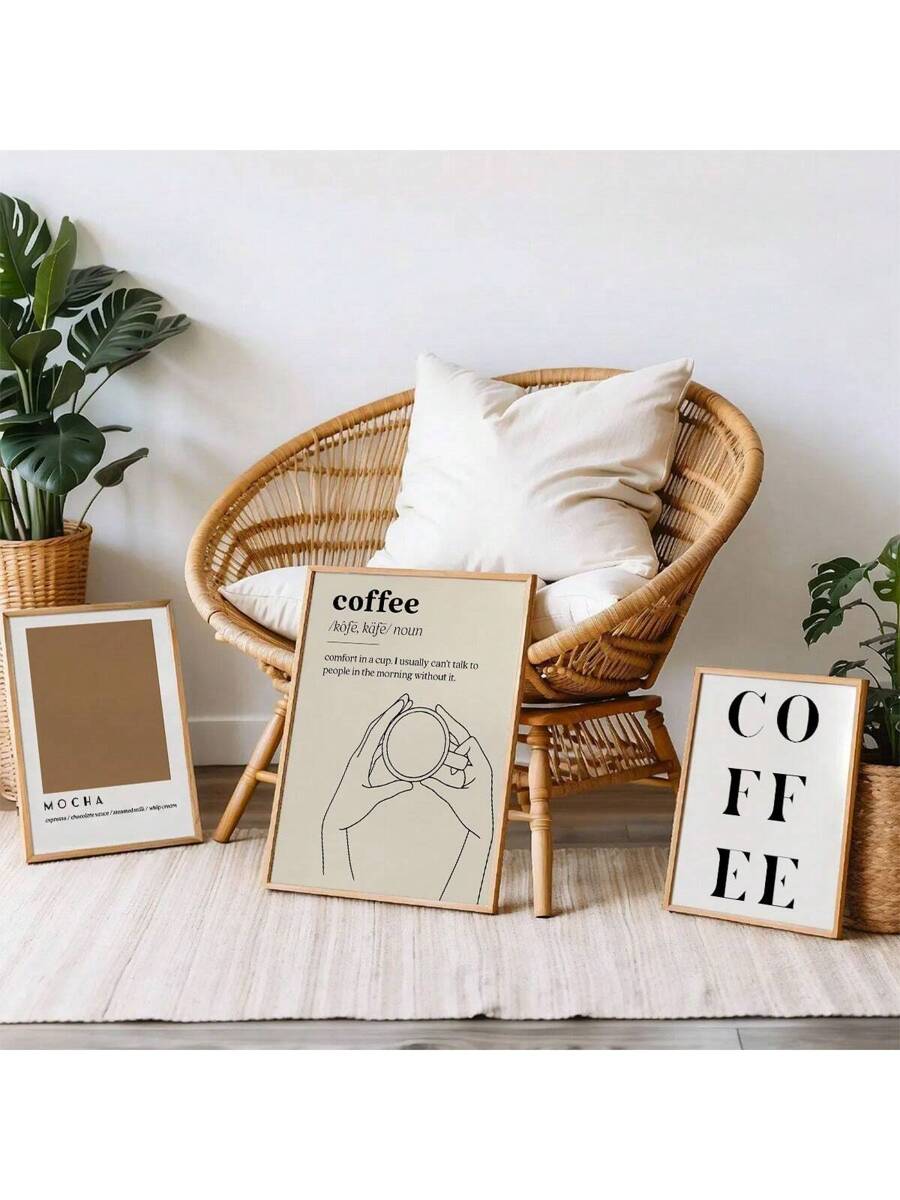 This 3-piece canvas wall art set features a modern art deco coffee theme, perfect for adding a touch of sophistication to any home or office décor. With its sleek design and high-quality materials, it is sure to elevate any space while also providing a unique and stylish focal point. Create a warm and inviting atmosphere with this beautiful and functional set.