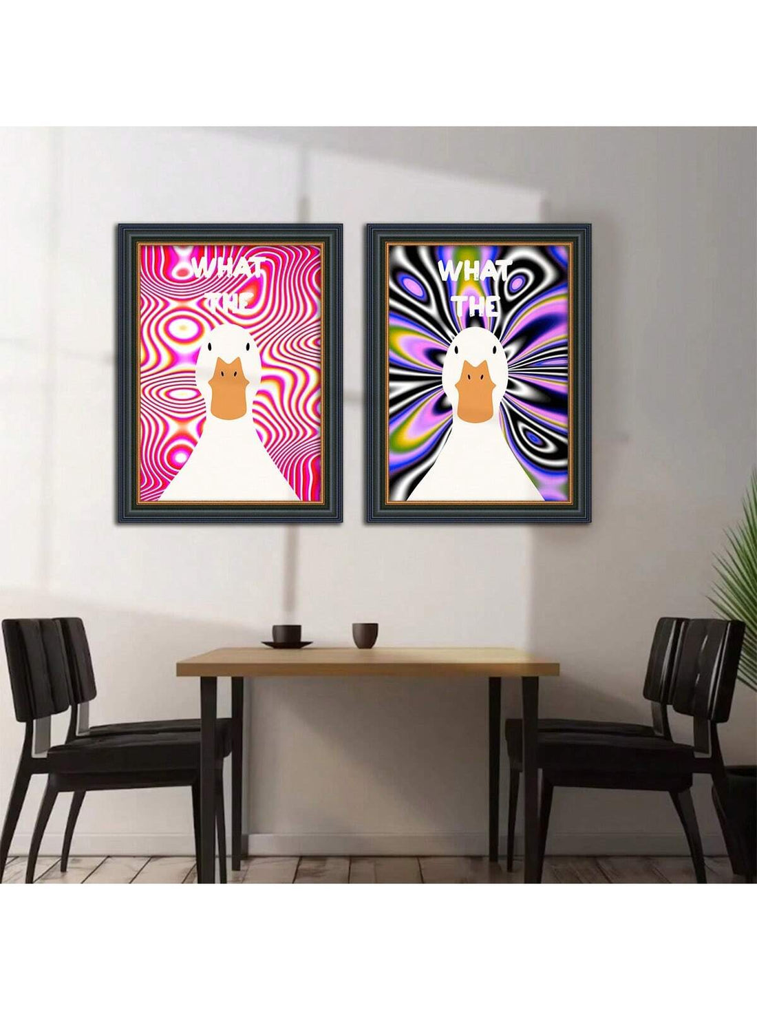 Add a touch of humor and charm to your living space with this Whimsical Duck Print Wall Art. This frameless poster features a playful duck design that effortlessly blends fun with style, making it an ideal accent for modern home decor. Its clean, frameless edges allow for versatile placement, enhancing any room without overwhelming your existing aesthetic. Perfect for those seeking a unique and lighthearted piece to brighten up their walls.