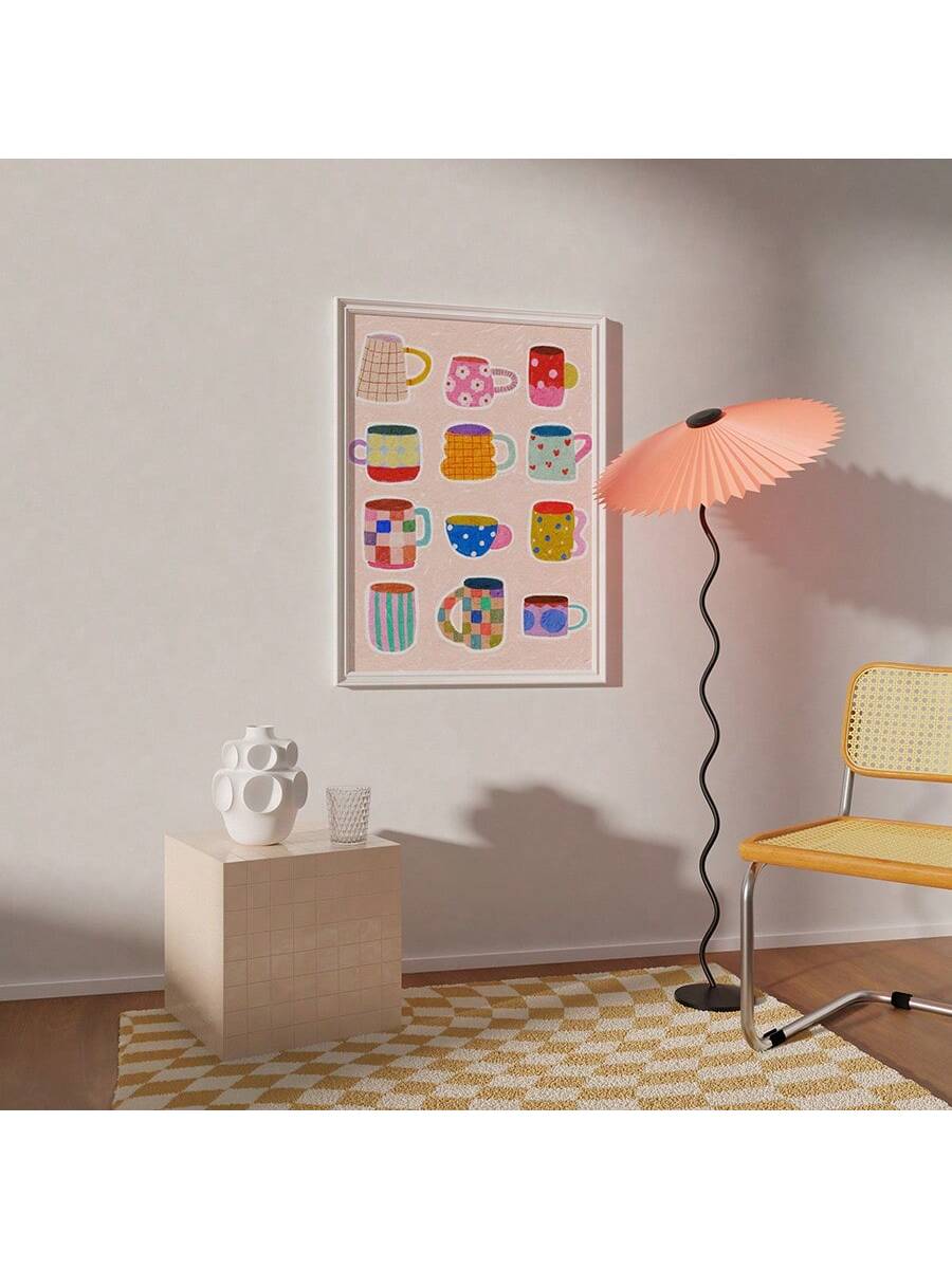 Elevate your kitchen aesthetic with our Colorful Mug Illustration Canvas Art. This modern wall print features vibrant mug illustrations that add a sophisticated pop of color to your culinary space. Professionally printed on premium canvas, this artwork serves as both a stylish focal point and conversation starter, perfectly complementing contemporary kitchen designs while expressing your refined taste in home décor.