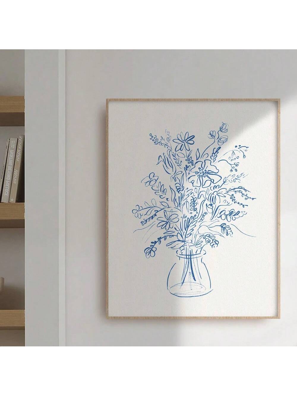 Elevate your space with this Bohemian Blue Floral Still Life Art Print, featuring intricate botanical details in soothing blue tones. This unframed piece offers versatile styling options, allowing you to customize framing to suit your decor. Perfect for adding a refined, natural touch to any room, it blends artistic elegance with a calming palette to enhance your interior ambiance.