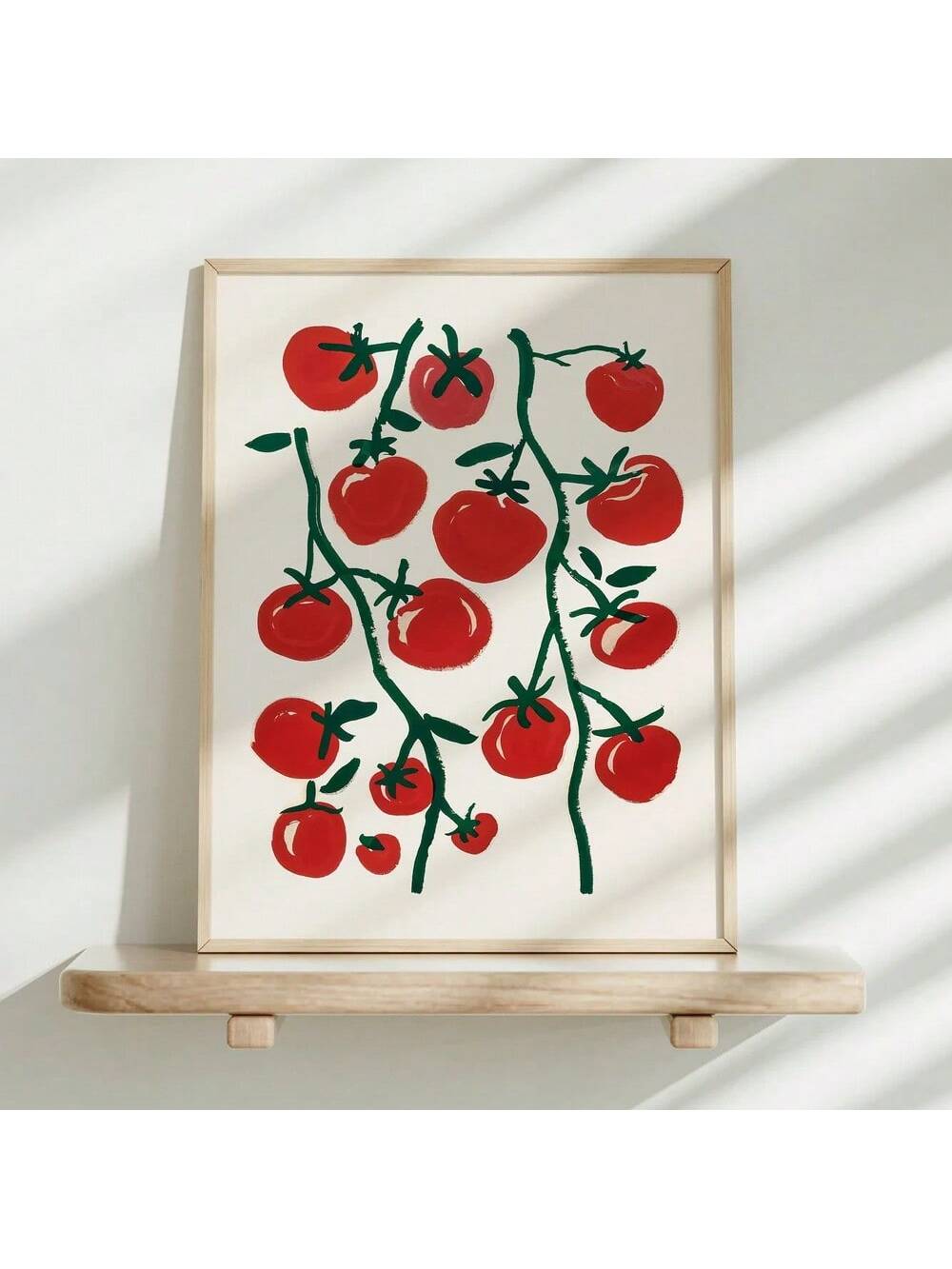 Transform your kitchen space with this Colorful Vintage Tomato Wall Art. This abstract kitchen poster combines artistic flair with culinary inspiration, featuring vibrant tomato imagery rendered in a sophisticated vintage style. Perfect for food enthusiasts seeking to elevate their kitchen décor with a touch of elegance and personality. The striking colors and abstract design complement both modern and traditional kitchen aesthetics.