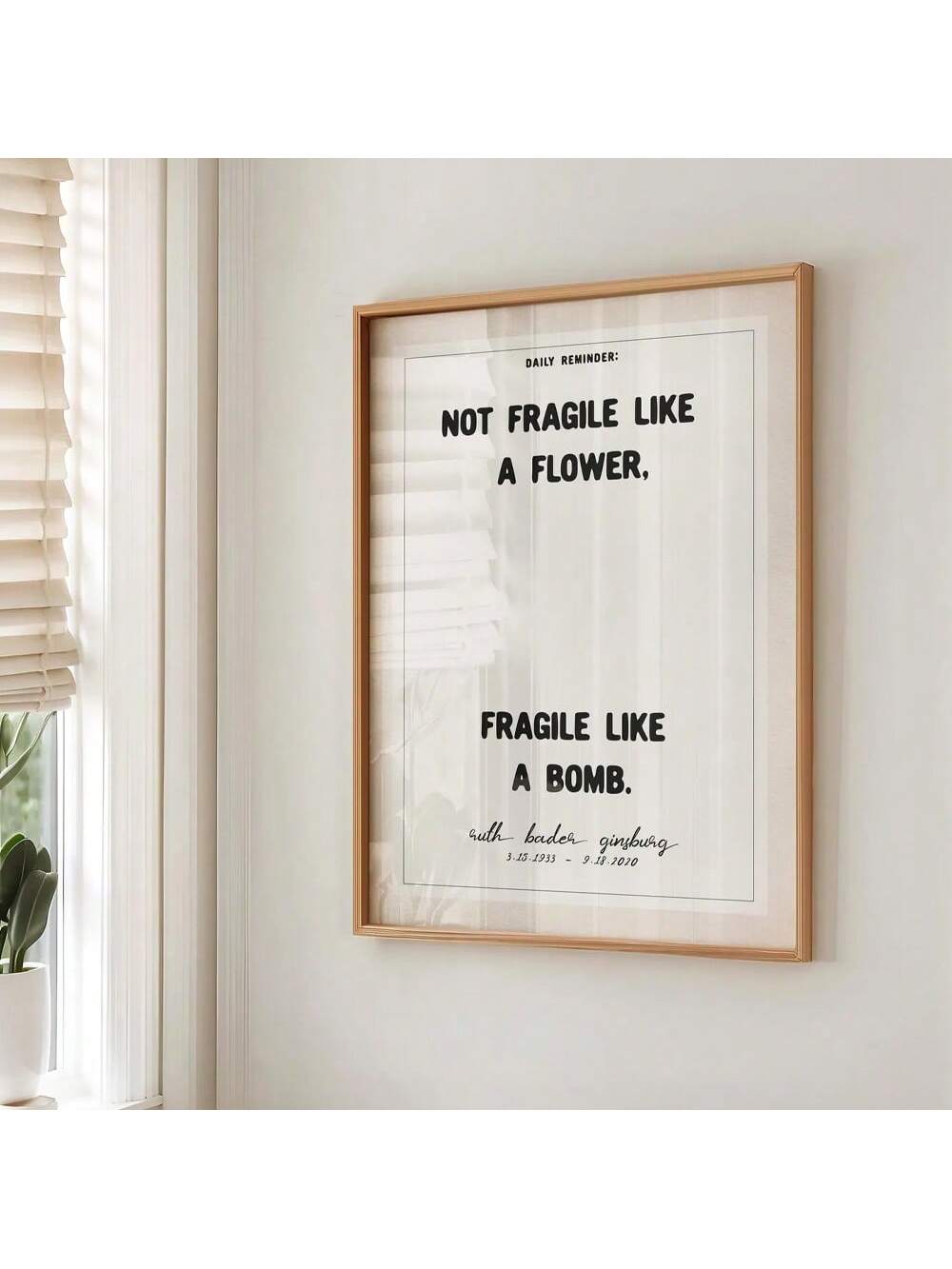 Transform your living space with this striking motivational wall art poster celebrating the strength and resilience of women. Featuring carefully curated empowering quotes, this piece combines artistic design with meaningful messaging to inspire daily. Perfect for bedrooms, offices, or living rooms, it serves as a visual reminder of confidence and determination. The sophisticated aesthetic complements modern and contemporary interiors while adding personality and depth to any wall. An ideal choice for those