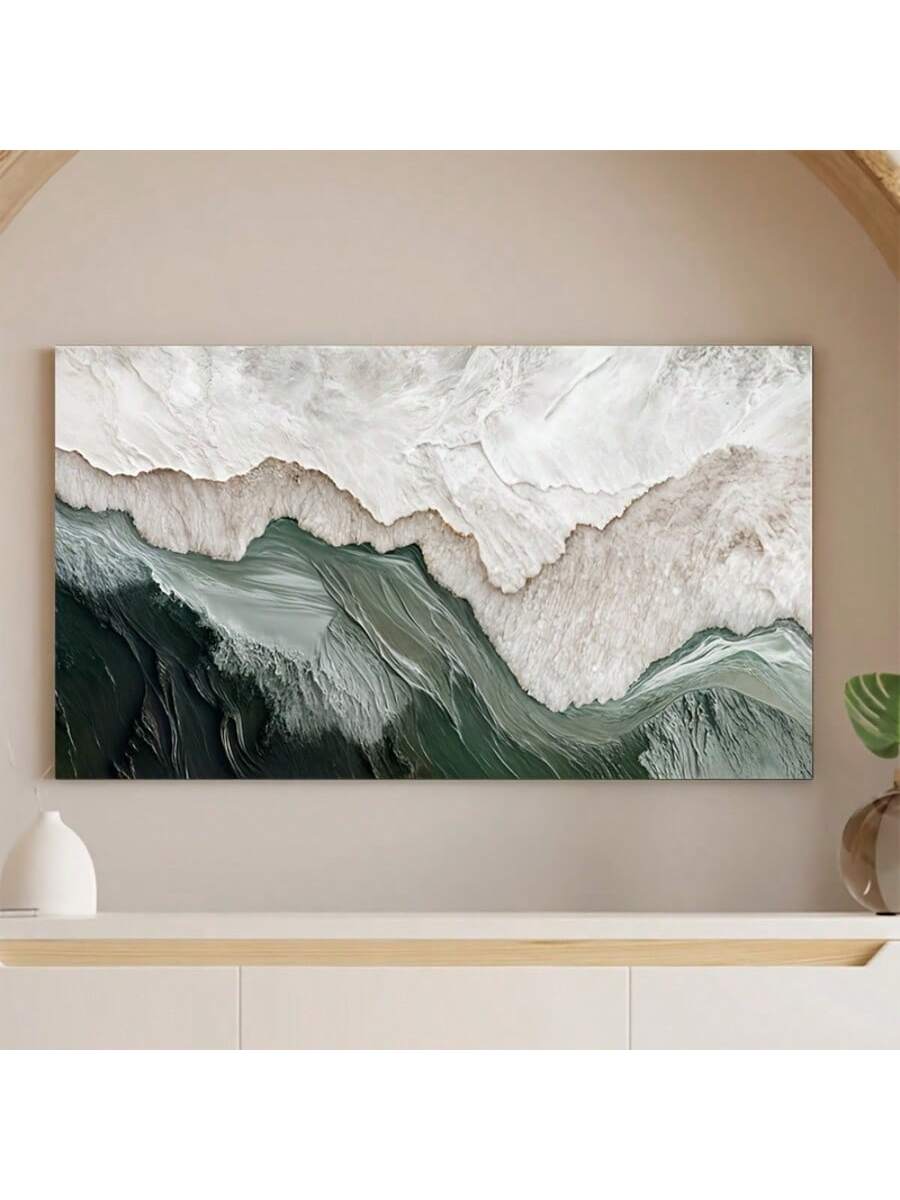 Elevate your living space with this Large Abstract Green Gable Canvas Art, designed to bring a sophisticated touch to bedrooms and living rooms. Its unframed oil painting style captures dynamic brushstrokes and rich green hues that create a striking yet harmonious focal point. Ideal for those seeking refined décor, this piece adds depth and visual interest without overwhelming your existing interior design.
