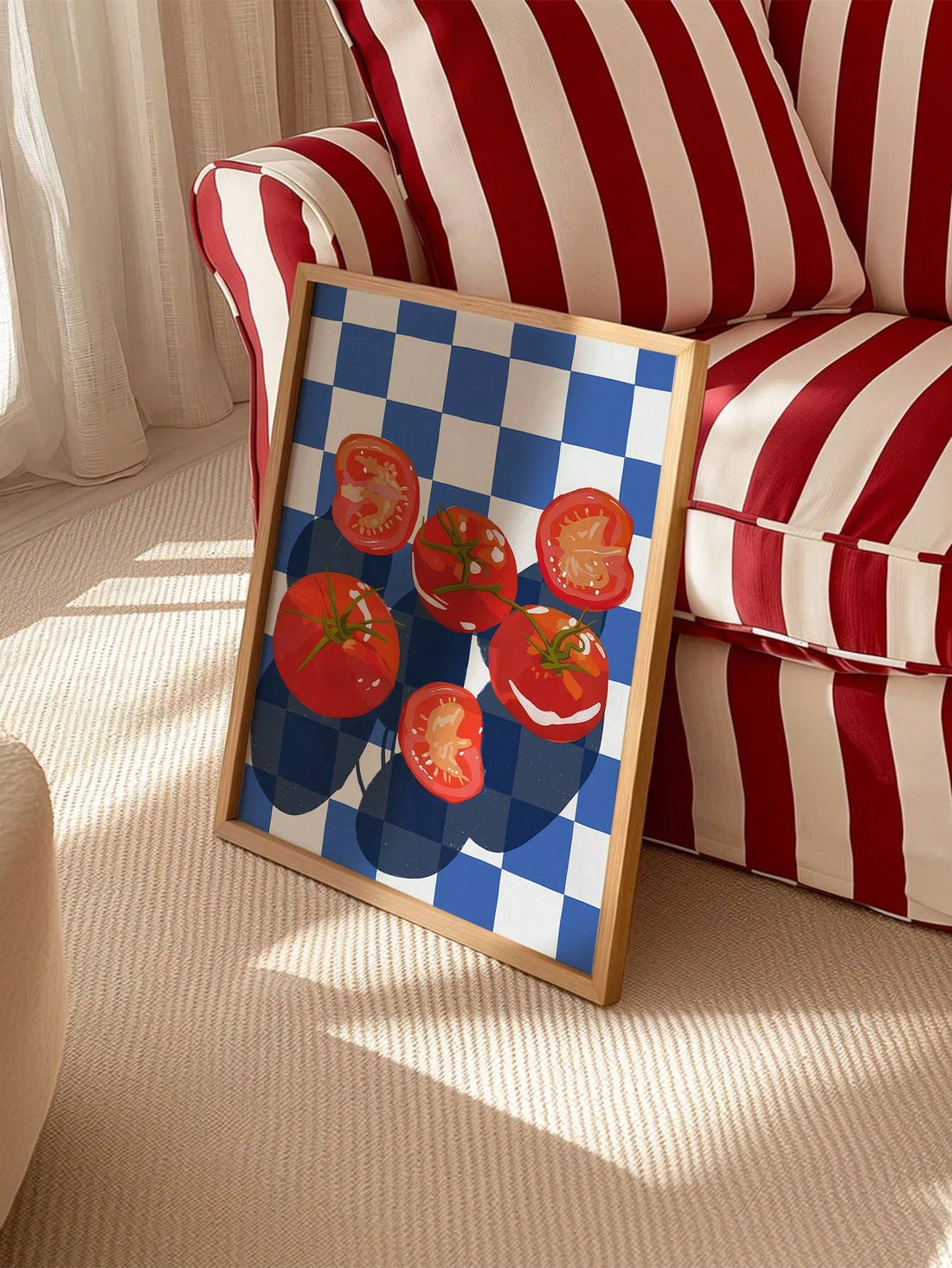 Add a vibrant touch to your kitchen or dining area with this Retro Tomato Poster. Featuring eclectic food-inspired artwork, it blends vintage charm with modern style, making it an ideal centerpiece for dinner parties or everyday décor. Crafted to enhance culinary spaces, this print invites warmth and character, elevating your environment with a tasteful nod to classic food art.