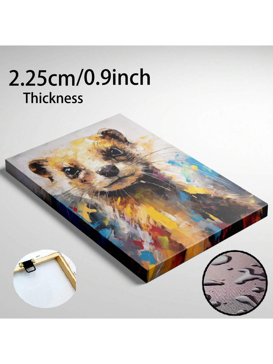 This high-quality, colorful framed weasel poster art print is a must-have for any animal lover. The abstract design captures the spirit and beauty of wildlife, making it a perfect addition to any home decor. The canvas is expertly crafted and will bring life and vibrancy to any wall.