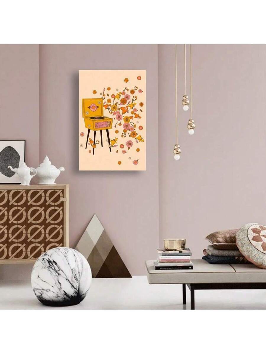 Experience the nostalgia of the 70s with our Bohemian Turntable Record Player Canvas Poster. This unique aesthetic wall art is perfect for music lovers, bringing a retro vibe to any room. Made of high-quality canvas, it will add a touch of style and nostalgia to your home.