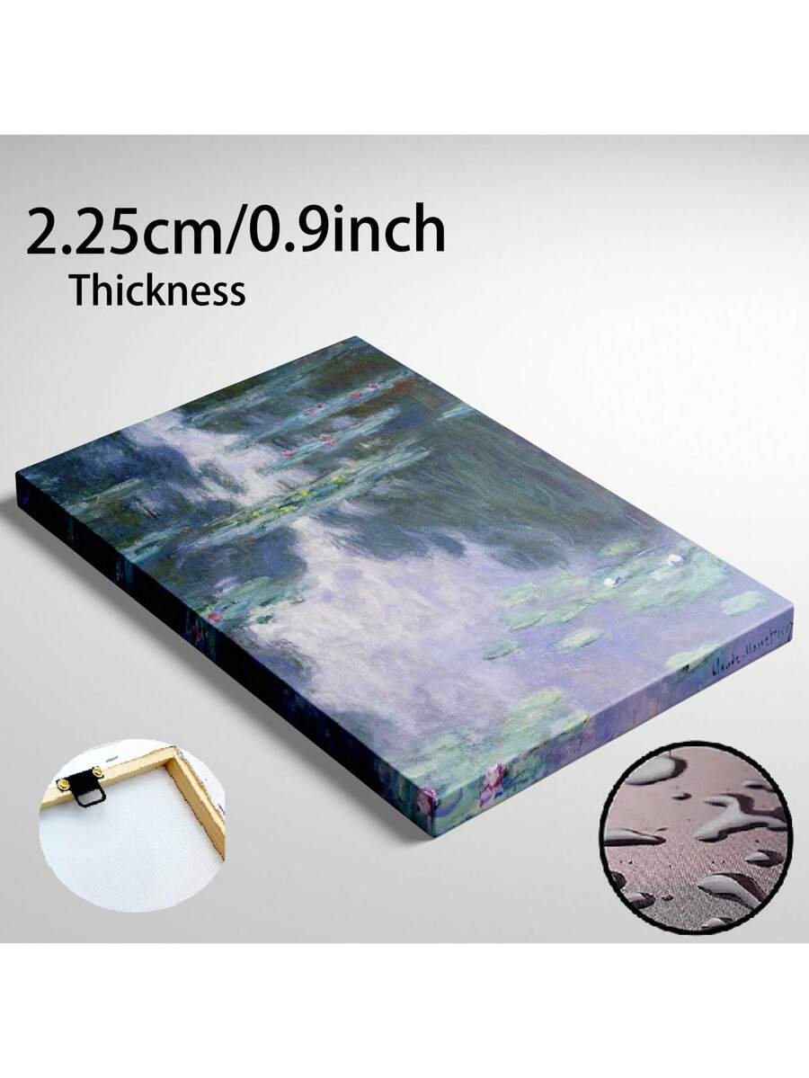 Experience the beauty of Monet's iconic Water Lilies with our stunning framed canvas poster. Enhance your home or office decor with modern wall art that adds a touch of sophistication and elegance. Made with high-quality materials, this poster is a must-have for any art lover or expert looking to elevate their space.