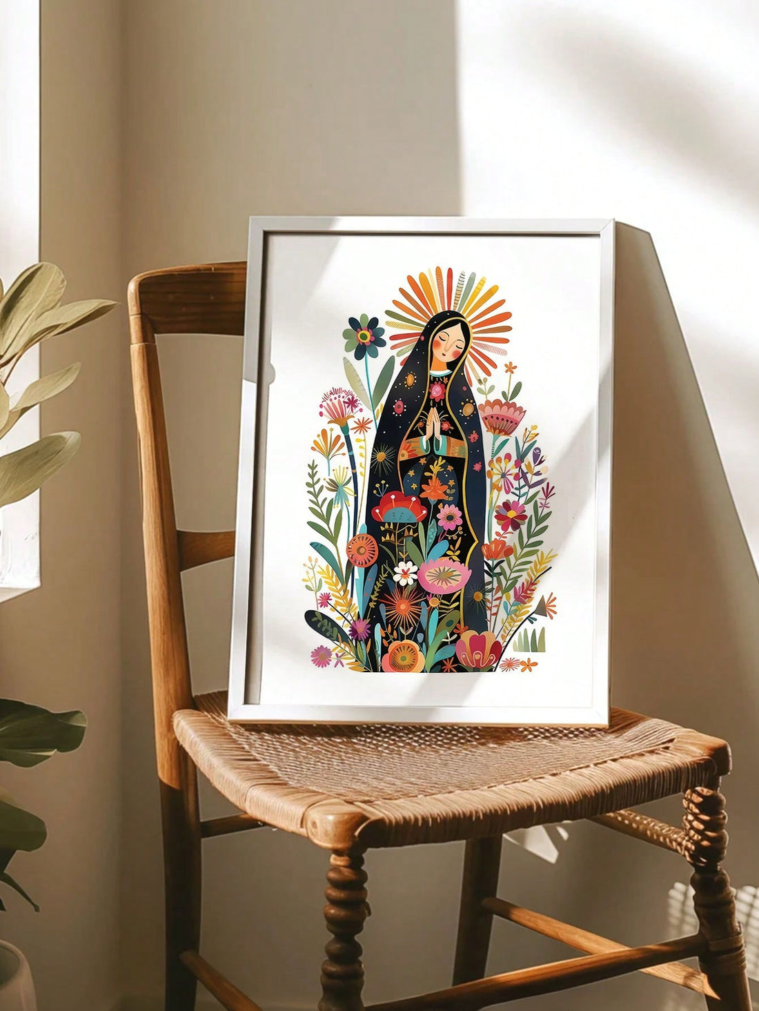 Elevate your living space with this Modern Christian Wall Art featuring a digital print of Our Lady of Guadalupe. This piece combines contemporary design with profound spiritual symbolism, making it an inspiring addition to any home decor. Perfect for those seeking to express faith through art, it offers a meaningful focal point that enriches your environment with both beauty and devotion.