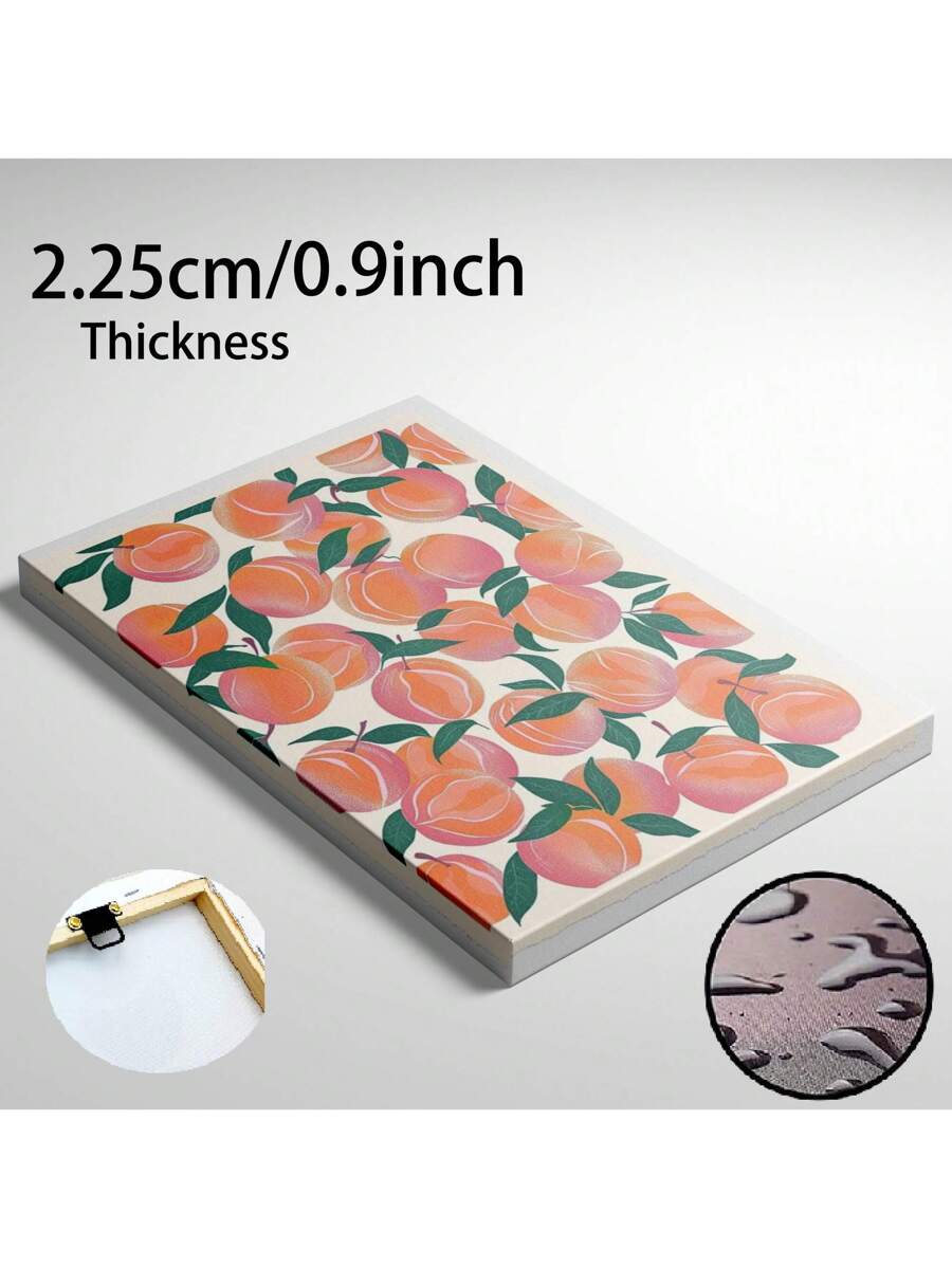 Enhance your living space with our Fresh Peaches Abstract Canvas Wall Art. This framed fruit market poster adds a touch of sophistication to any room while bringing the vibrant colors and freshness of peaches to life. Perfect for living rooms, bedrooms, and kitchens, this piece is a must-have for any fruit lover's home decor.