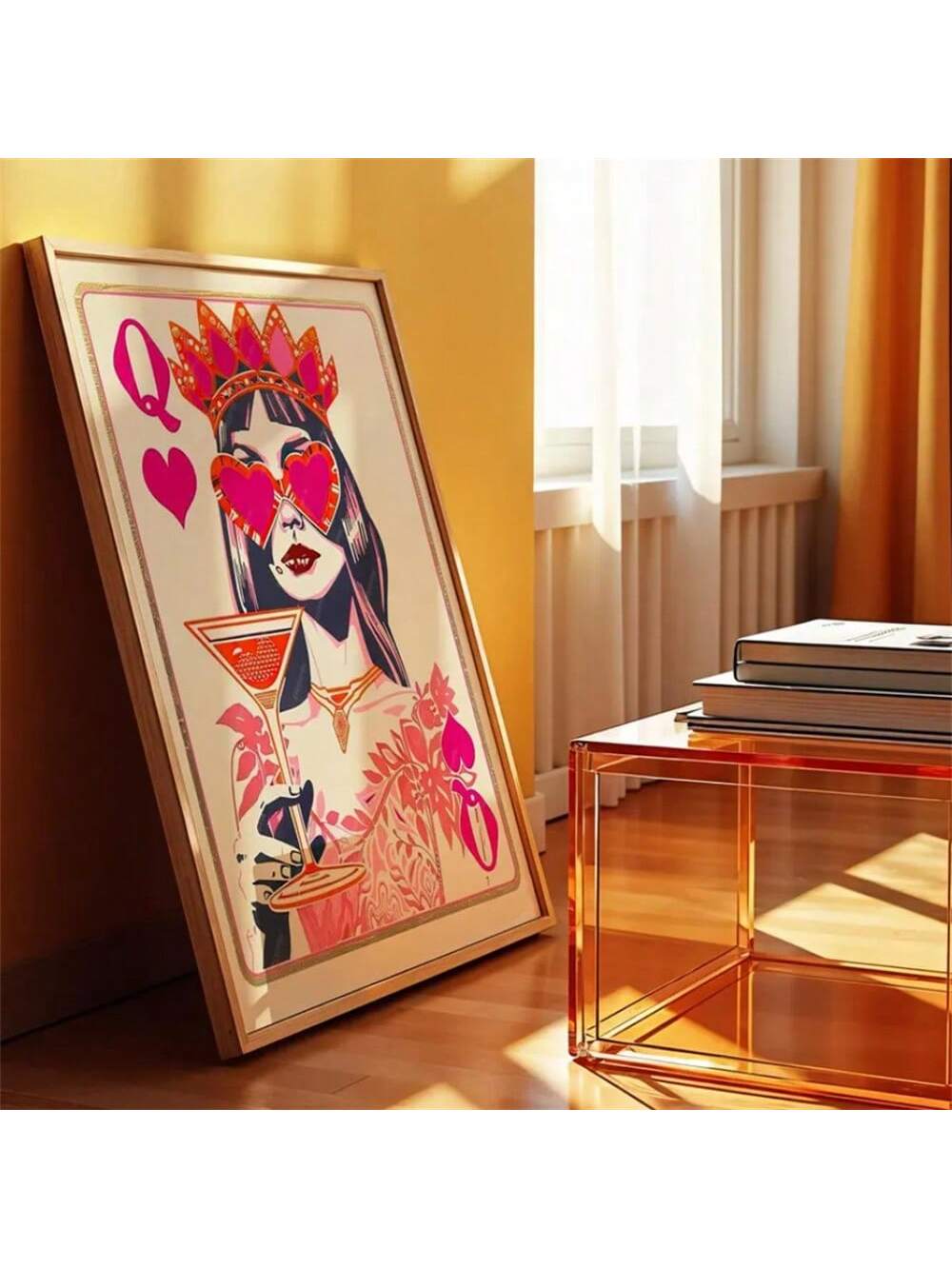 Elevate your interior design with our Queen of Hearts Glamour Wall Art. This sophisticated poker-inspired poster combines classic card imagery with contemporary aesthetic appeal, creating a focal point that adds character and depth to any modern living space. The striking visual balance makes it an ideal statement piece for living rooms, offices, or entertainment areas seeking refined artistic expression.
