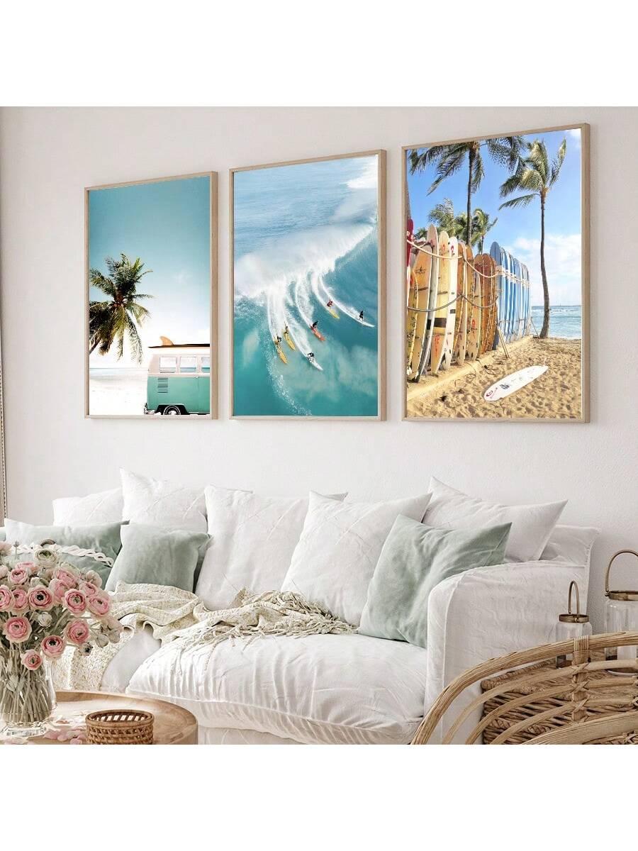 Transform your space with our Chic Surf Beach Wall Art Prints. These premium coastal photography canvases capture the essence of serene shorelines and dynamic surf scenes.