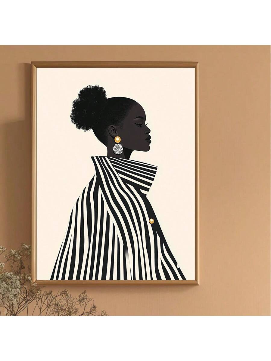 Add a touch of culture and beauty to your home decor with our Stunning African Woman Wall Art. Featuring a portrait of an Afro girl adorned with zebra prints, this unframed canvas is a perfect addition to any room. Elevate your space with this unique and eye-catching piece.
