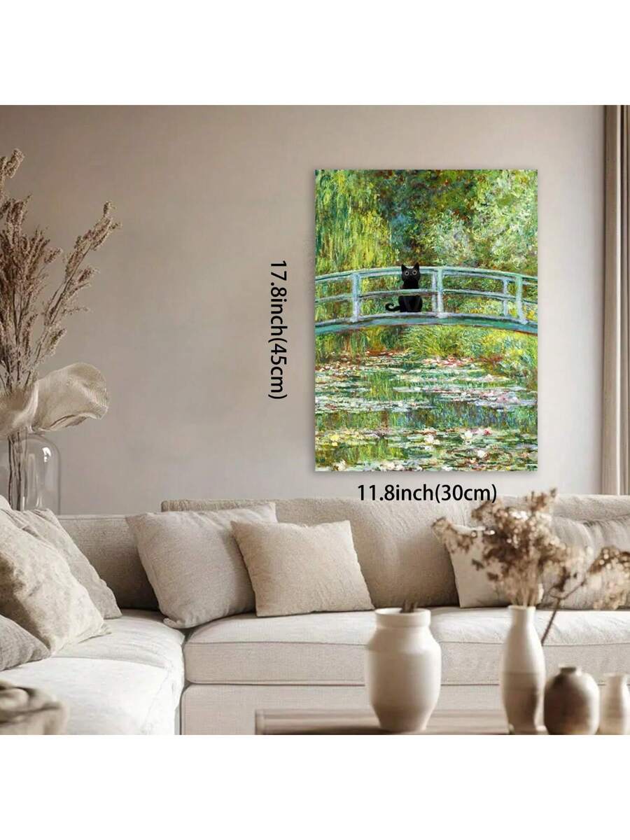 Enhance your home decor with this elegant Framed Vintage Cat Poster featuring a beautiful Aesthetic Water Lilies Monet Print. Made with high-quality materials, this poster is the perfect addition to any living space. Enjoy the calming and timeless beauty of Monet's art while adding a touch of feline charm to your home.