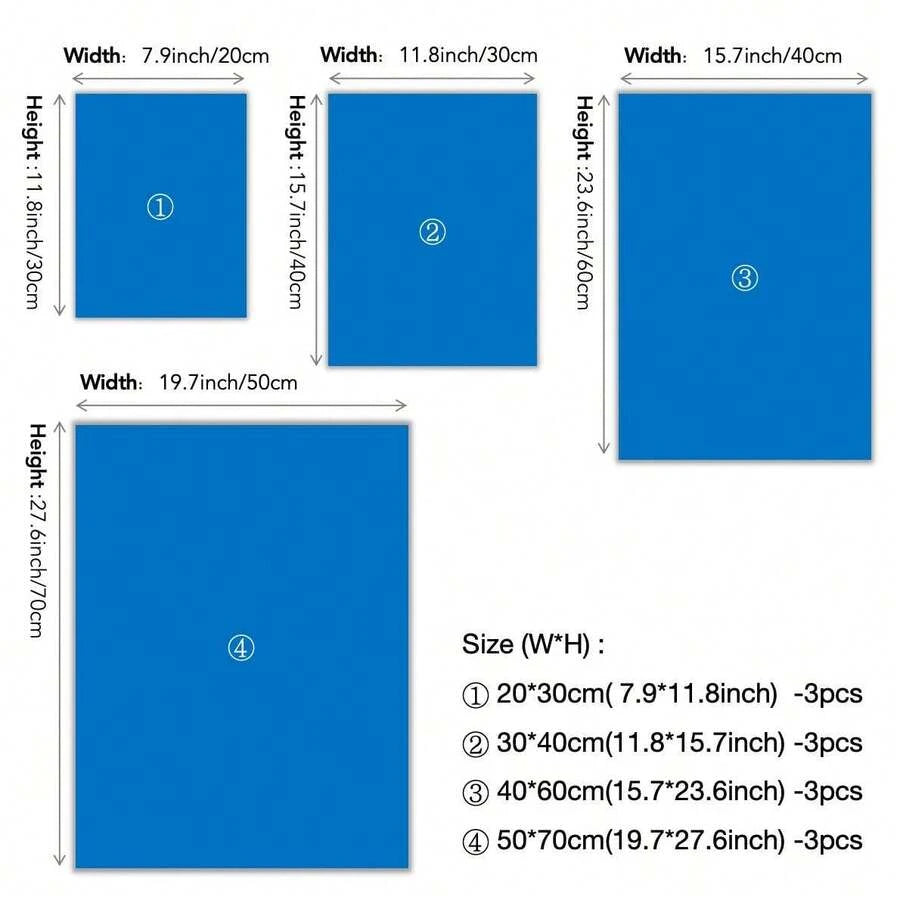 Size chart for Born To Be Wild Western horse poster in portrait panels from 20 by 30 to 50 by 70 cm
