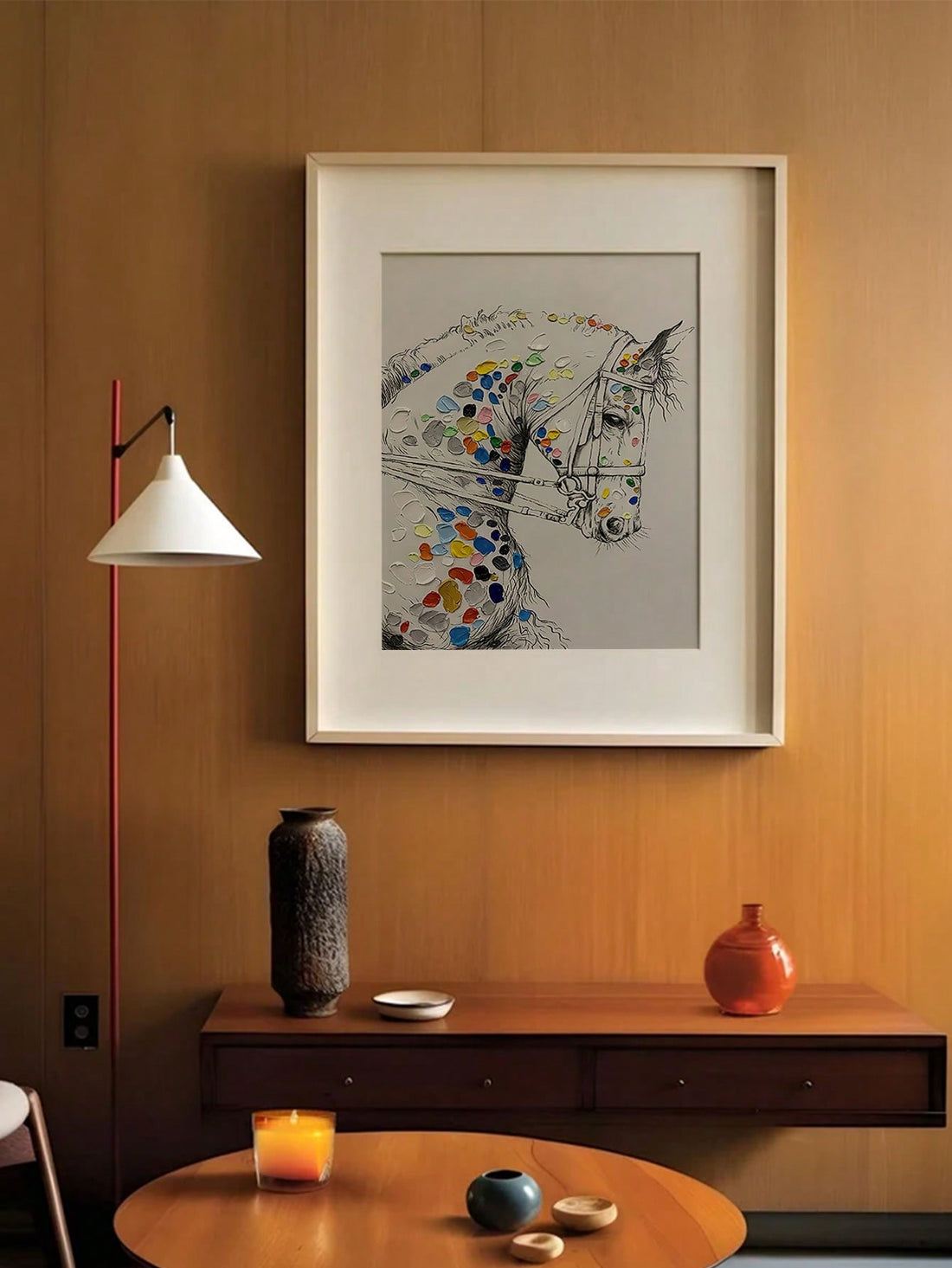 Transform your space with this elegant unframed horse canvas oil painting. The sophisticated equine artwork adds a touch of refined artistry to living rooms, corridors, and offices. The unframed design offers versatile mounting options while the timeless horse motif conveys strength and grace. This premium piece elevates your interior design with professional-quality brushwork and balanced composition.