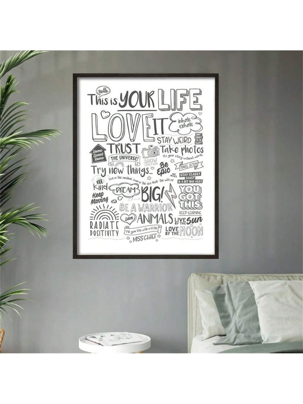 Elevate your living space with this unique "This Is Your Life" canvas print, designed without a frame for a sleek, modern look. Its minimalist style complements contemporary décor, making it a versatile piece for any room. Crafted with high-quality materials, this wall art offers lasting vibrancy and texture, enhancing your home environment with meaningful inspiration. Perfect for those seeking a refined yet impactful statement piece.