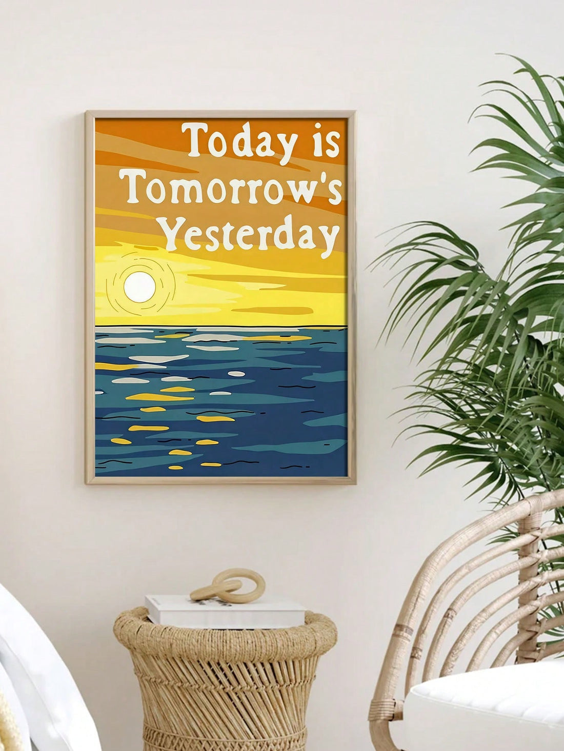 Elevate your living space with this vibrant anime-inspired canvas art featuring the thought-provoking quote, "Today Is Tomorrow's Yesterday." Expertly crafted, this piece combines dynamic visuals with meaningful typography, making it a perfect statement for stylish home decor. Its bold colors and contemporary design bring energy and inspiration to any room, ideal for fans of anime aesthetics seeking a unique and motivational accent.&nbsp;