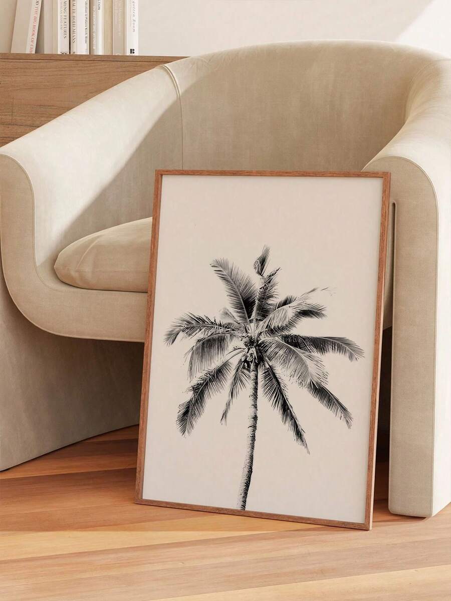 Tropical beach bar watercolor triptych poster