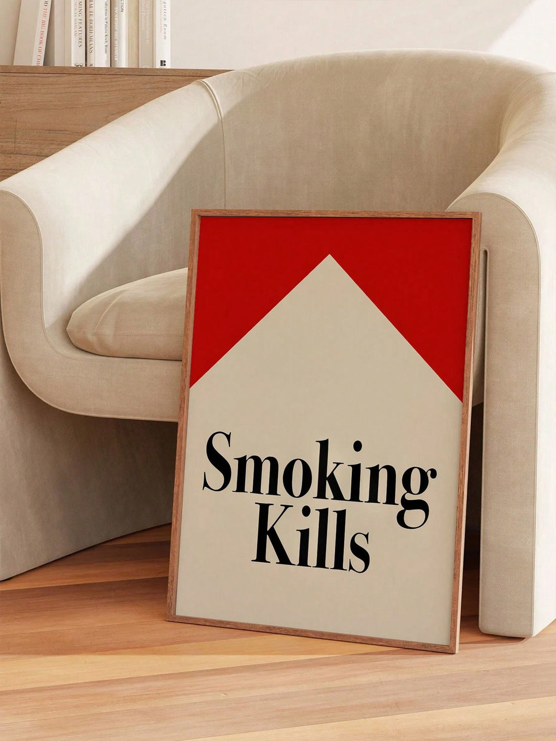 This frameless canvas art print combines retro aesthetics with a powerful anti-smoking message, creating a conversation piece that enhances any space. The stylish design seamlessly integrates into both home and office environments, adding character and depth to your walls without the distraction of frames.