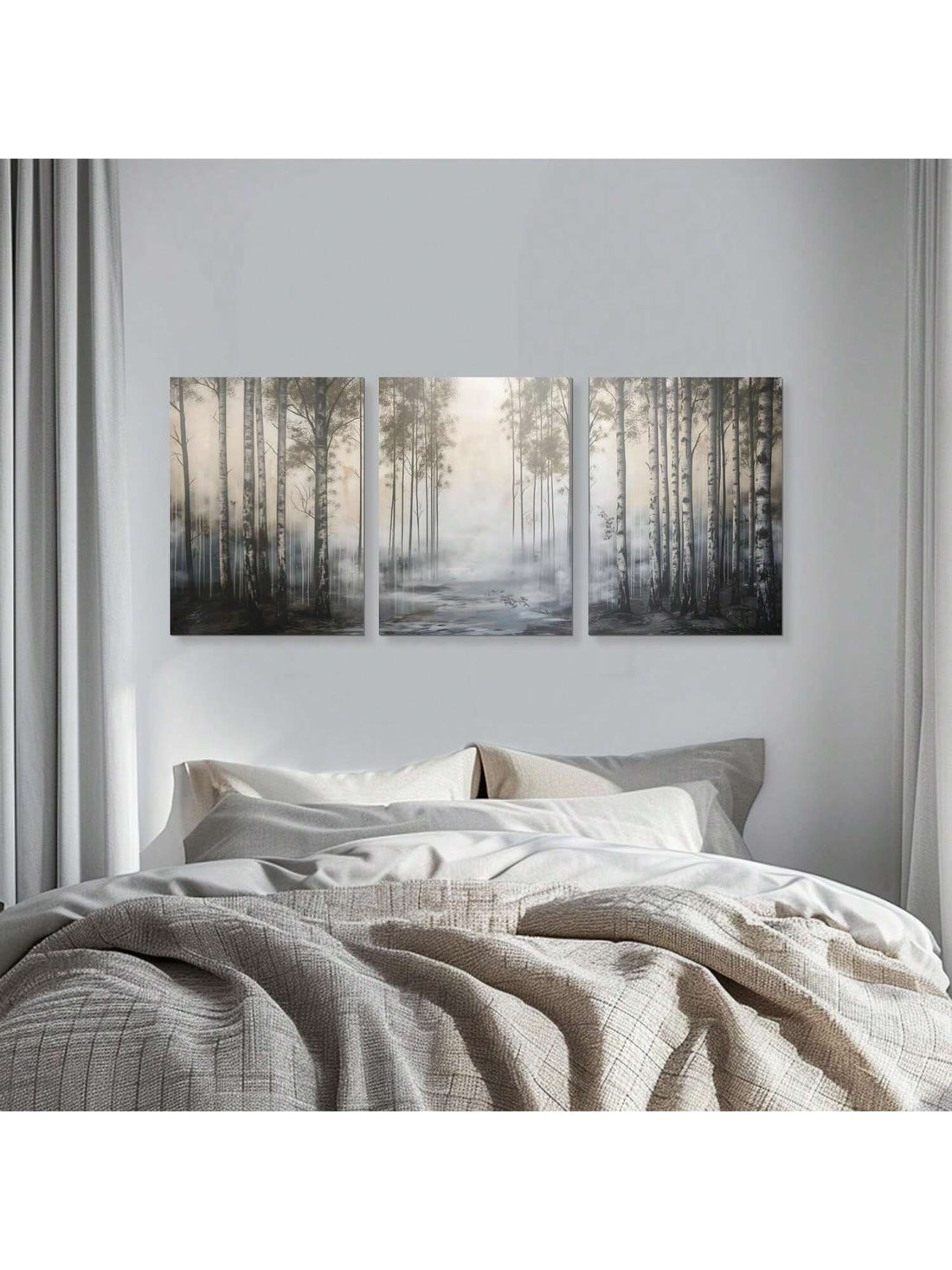 Transform your space with our Ethereal Misty Forest Wall Art Posters. These modern canvas prints capture the serene beauty of fog-shrouded woodlands, creating a sophisticated focal point in any room. The atmospheric imagery adds depth and tranquility to living rooms, bedrooms, or offices while complementing contemporary décor schemes.