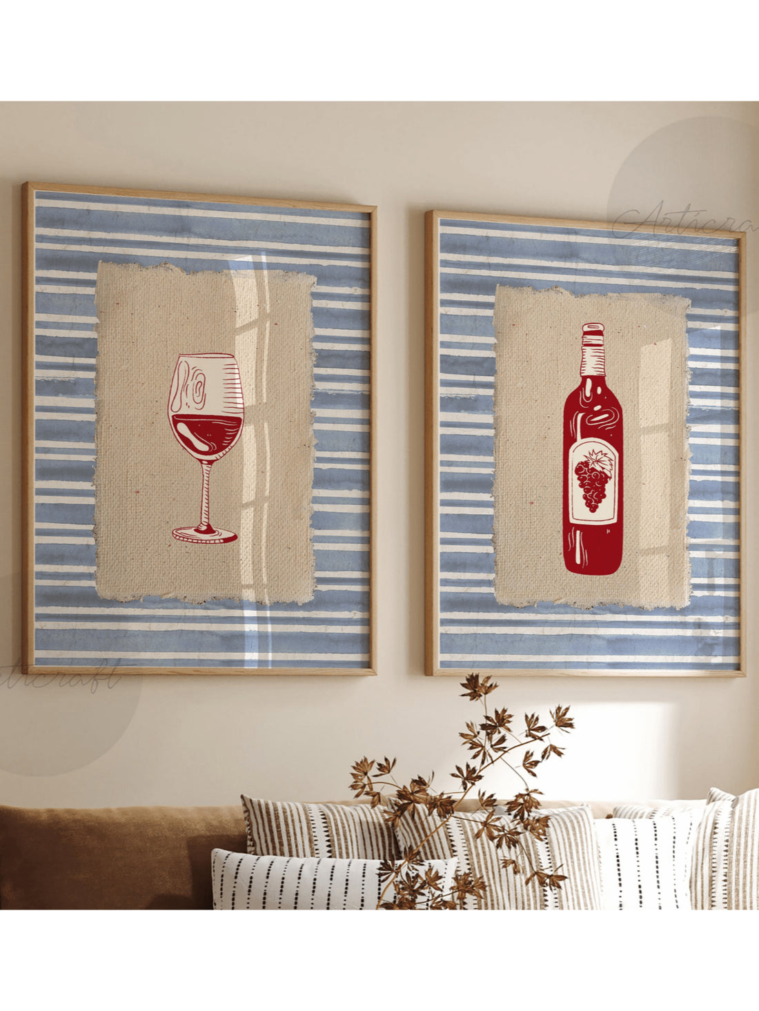 Elevate your farmhouse dining space with this Rustic Wine Wall Art Print. Featuring a vintage-inspired design, this unframed piece adds timeless charm and warmth to any kitchen or dining area. Crafted to complement rustic and farmhouse decor styles, it creates an inviting atmosphere perfect for wine lovers and culinary enthusiasts alike.