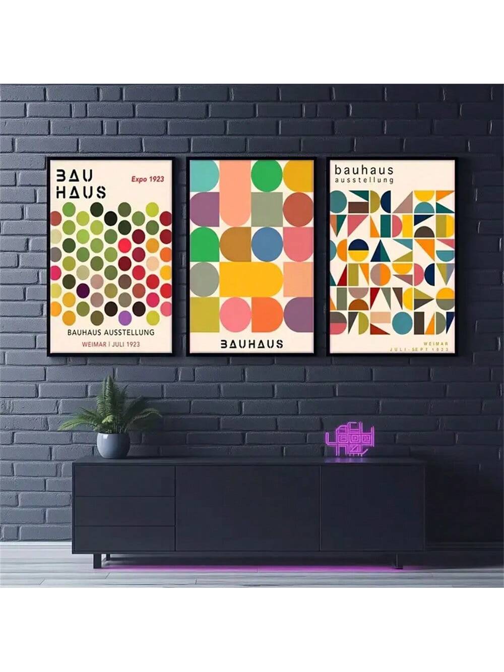 Bauhaus Geometric Color Block Wall Art brings a refined mid-century aesthetic to any space with its bold shapes and balanced color palette. Crafted on high-quality canvas, this vintage-inspired print enhances both home and office environments by adding visual interest without overwhelming. Its clean lines and distinctive blocks of color reflect the Bauhaus emphasis on form and function, offering a timeless design piece that complements modern and classic interiors alike.