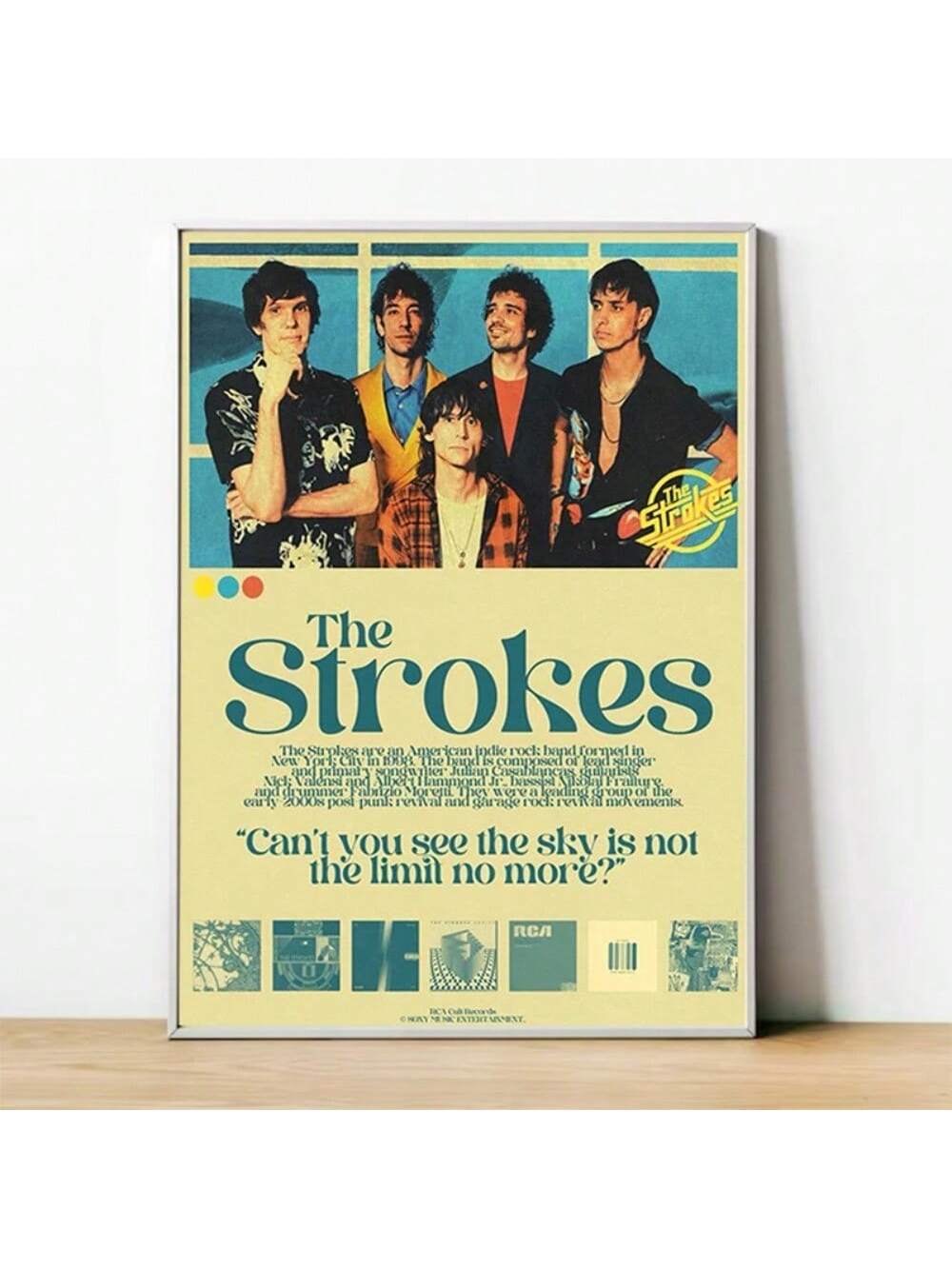 Elevate your space with The Strokes Pop Rock Wall Art, a premium canvas poster designed for modern, stylish interiors. This vibrant piece captures the essence of pop rock culture, adding a bold artistic statement to any room. Crafted with high-quality materials, it ensures lasting color and texture, making it an ideal choice for music enthusiasts and contemporary décor lovers seeking to personalize their home with sophistication and edge.