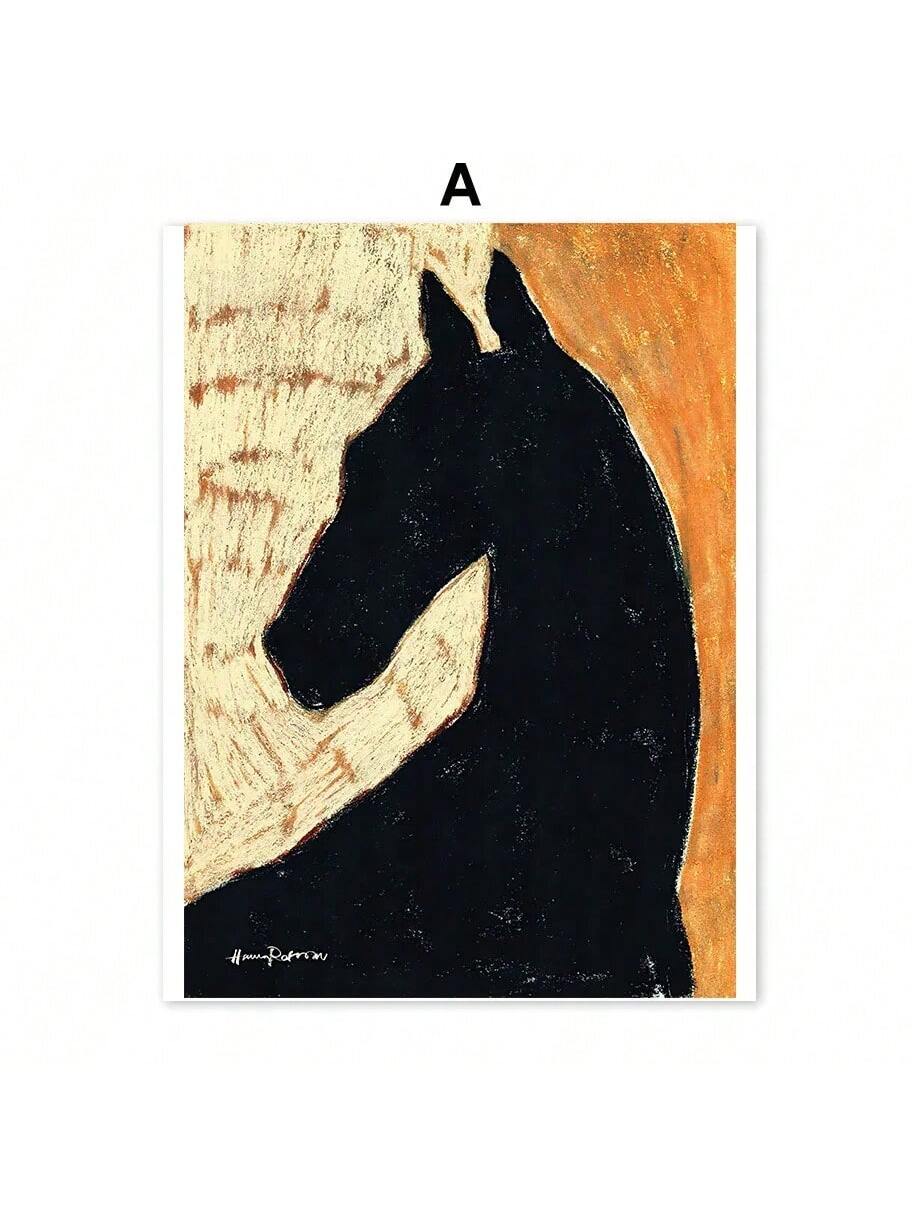 Elevate your interior with this striking vintage horse canvas wall art, a sophisticated abstract piece designed to inspire gallery-quality aesthetics in any room.