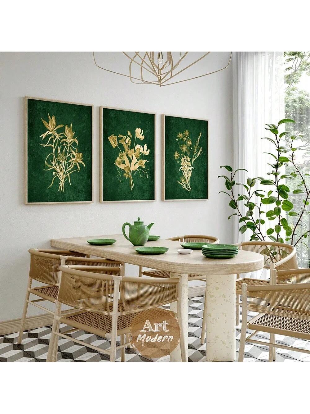Elevate your living space with this Botanical Boho Emerald Green Lily of the Valley Canvas Wall Art. Featuring detailed floral prints in rich emerald tones, it brings a sophisticated natural element to your decor. Perfectly suited for living rooms, this canvas combines bohemian style with botanical elegance, creating a calming yet striking focal point. Crafted to enhance ambiance while blending seamlessly with various interior styles, it’s an expert choice for adding both color and texture to your walls.
