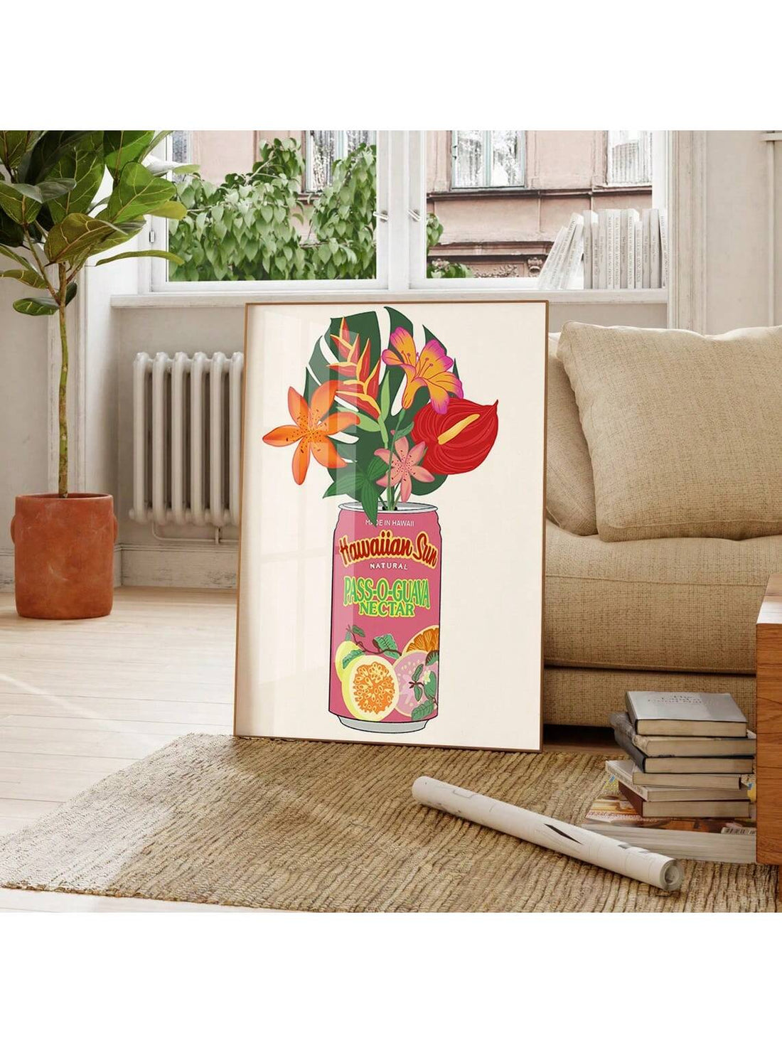 Elevate your living space with the Tropical Vibes: Hawaiian Sun Pass O' Guava Retro Art Print. This expertly crafted piece blends nostalgic retro aesthetics with vibrant tropical motifs, bringing a warm, island-inspired ambiance to modern home decor. Perfect for adding a splash of color and cultural flair, this art print serves as a sophisticated focal point that complements contemporary interiors while evoking the laid-back spirit of Hawaii.