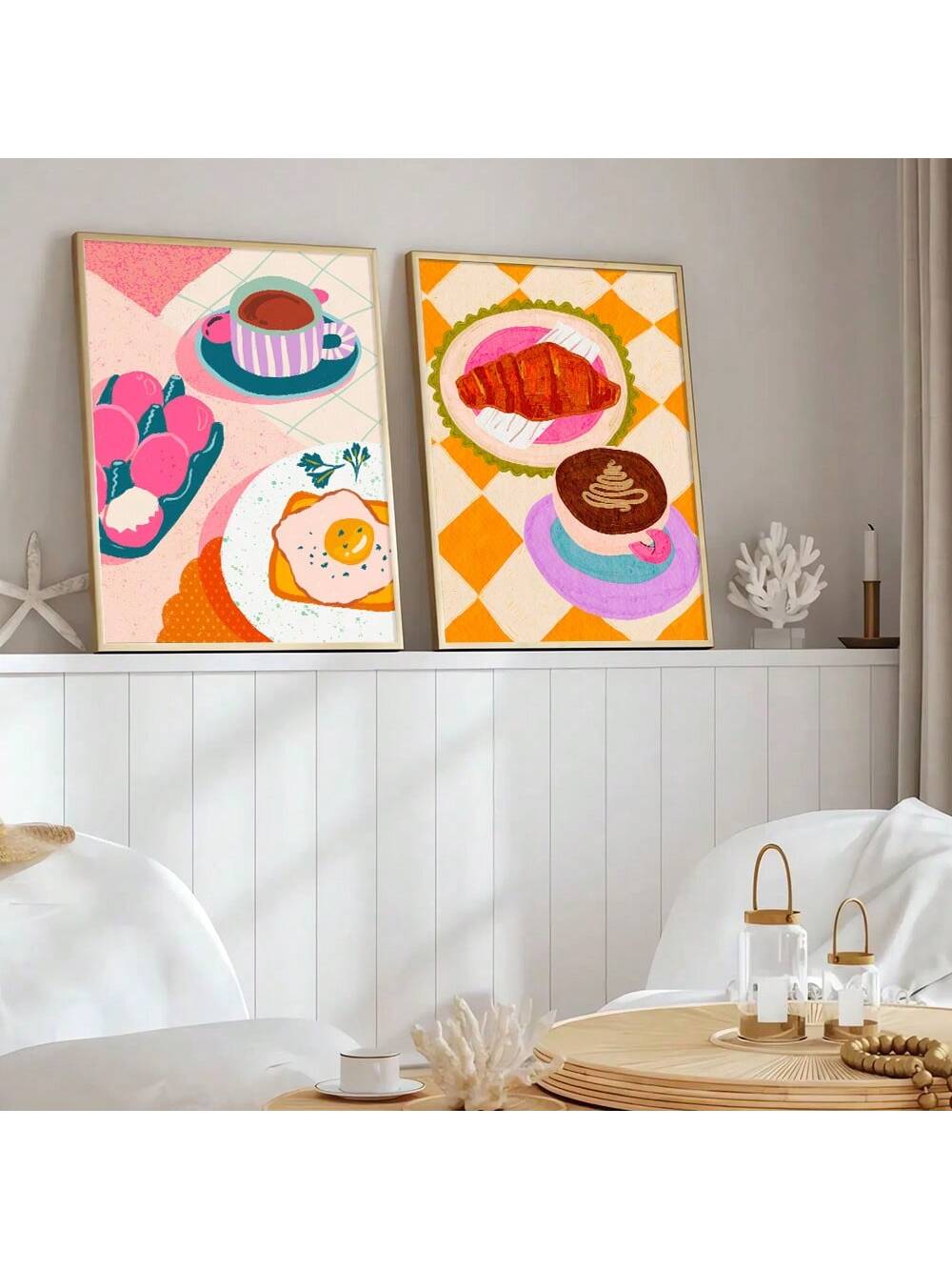 Elevate your kitchen ambiance with this Minimalist Italian Breakfast Wall Art Set, featuring vibrant unframed canvas prints of toast and coffee. Designed for modern spaces, these colorful artworks bring a fresh, stylish touch that complements contemporary decor while celebrating the simplicity of a classic Italian breakfast. Perfect for adding personality and warmth to your culinary space.