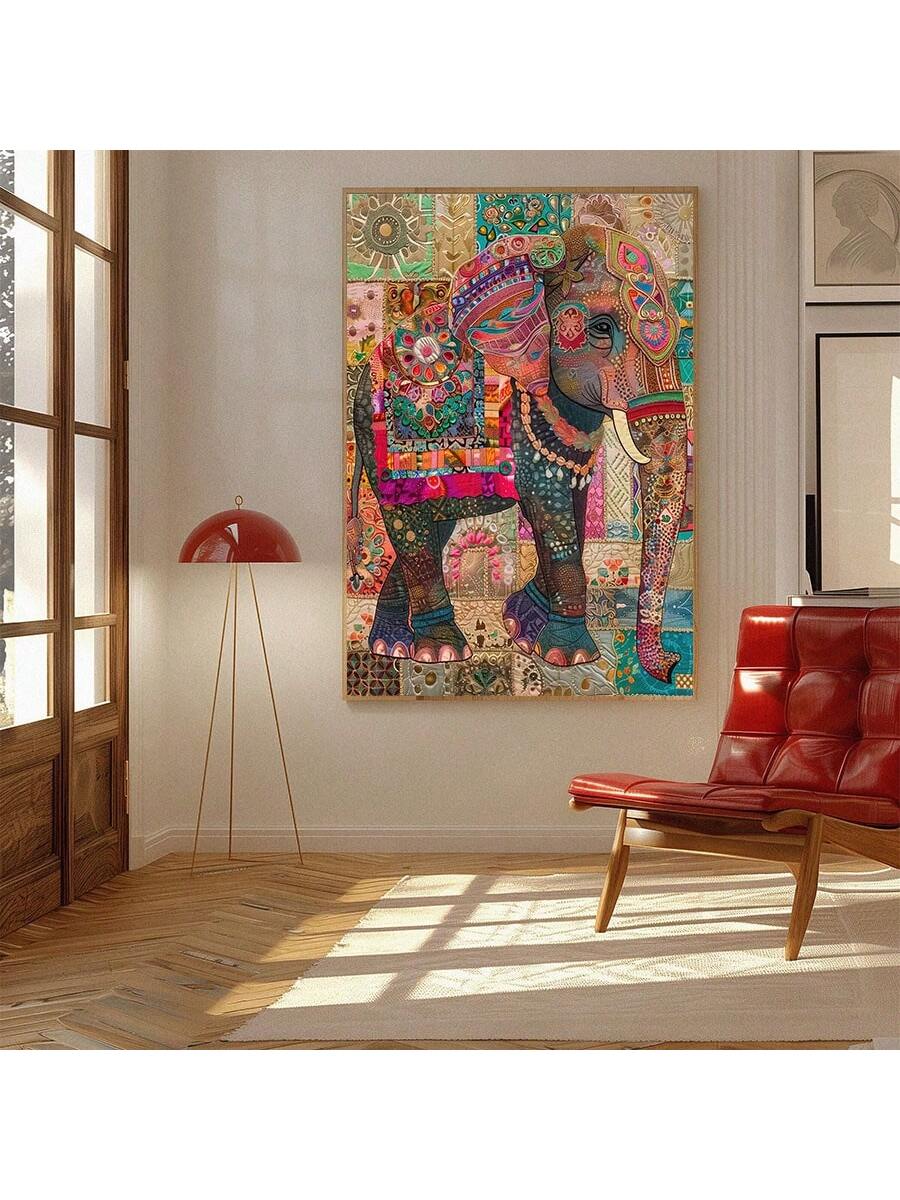 Add a bold statement to any space with this Vibrant Elephant Canvas Poster. Featuring rich colors and intricate details, it brings a unique artistic touch to your home, office, or café. Crafted on high-quality canvas, this durable wall décor enhances your environment with a striking visual centerpiece that sparks conversation and elevates your interior design.