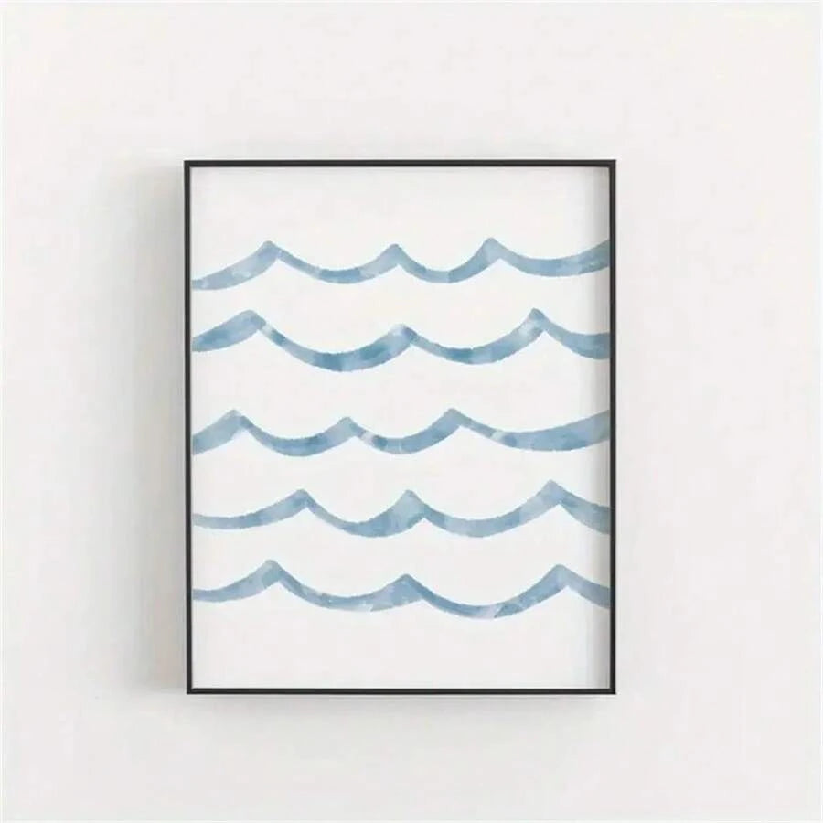 Transform your dining room with this stunning Elegant Wave Pattern Canvas Art Print. Featuring a serene blue watercolor seascape design, this modern piece brings coastal sophistication to any space.