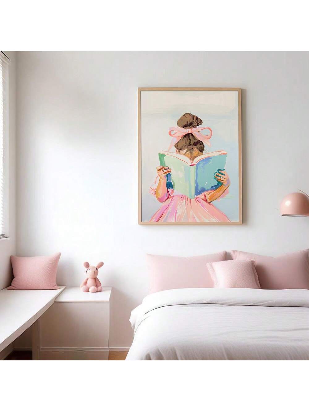 Celebrate the joy of reading with this Charming Little Girl Reading Wall Art Print. Designed with minimalist elegance, it adds a serene and thoughtful touch to bedrooms and dorm rooms. Perfect for book lovers, this art piece inspires a love for literature while enhancing your space with subtle, aesthetic charm. Crafted to complement modern decor, it’s an ideal choice for creating a cozy, inspiring environment.