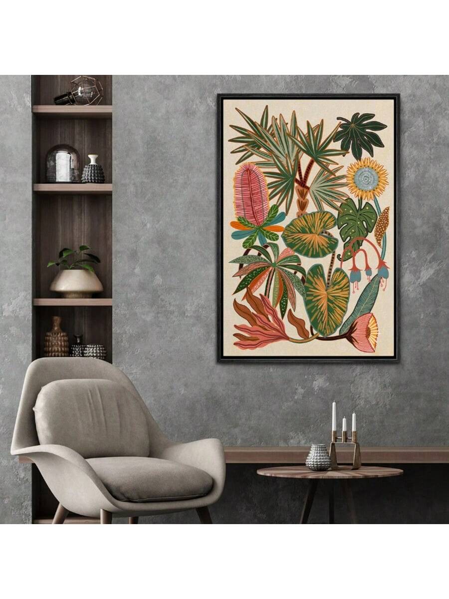 Elevate your living space with this frameless abstract floral canvas, expertly designed to complement minimalist and mid-century modern interiors. Its clean lines and subtle color palette create a sophisticated focal point without overwhelming your décor. Crafted for seamless integration, this art piece enhances ambiance while maintaining a refined, contemporary aesthetic. Ideal for those seeking understated elegance and artistic expression in their home or office.