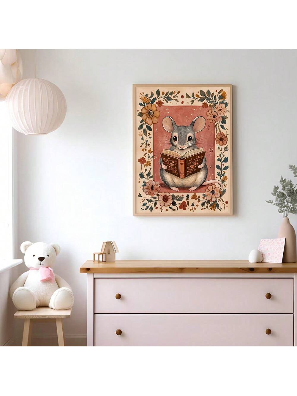 Celebrate the joy of reading with this Whimsical Reading Mouse Folk Art Canvas Print. Perfectly blending cottagecore charm with artistic whimsy, this piece adds a cozy, inviting touch to any book lover’s space. Crafted with attention to detail, it enhances your home decor by bringing warmth and personality to your walls. Ideal for creating a serene reading nook or enriching a living area, this canvas print is a tasteful choice for those who appreciate both art and literature.