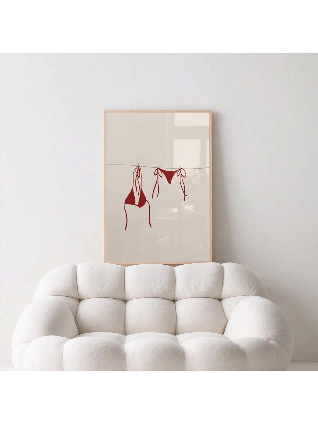 Add a touch of retro charm to your space with this Vintage Red Bikini Canvas Print. Perfect for bedroom or living room decor, this artwork captures the essence of summer with its bold red hues and classic design. Crafted on high-quality canvas, it offers vibrant colors and lasting durability, making it an ideal statement piece to enhance your interior with nostalgic warmth and style.