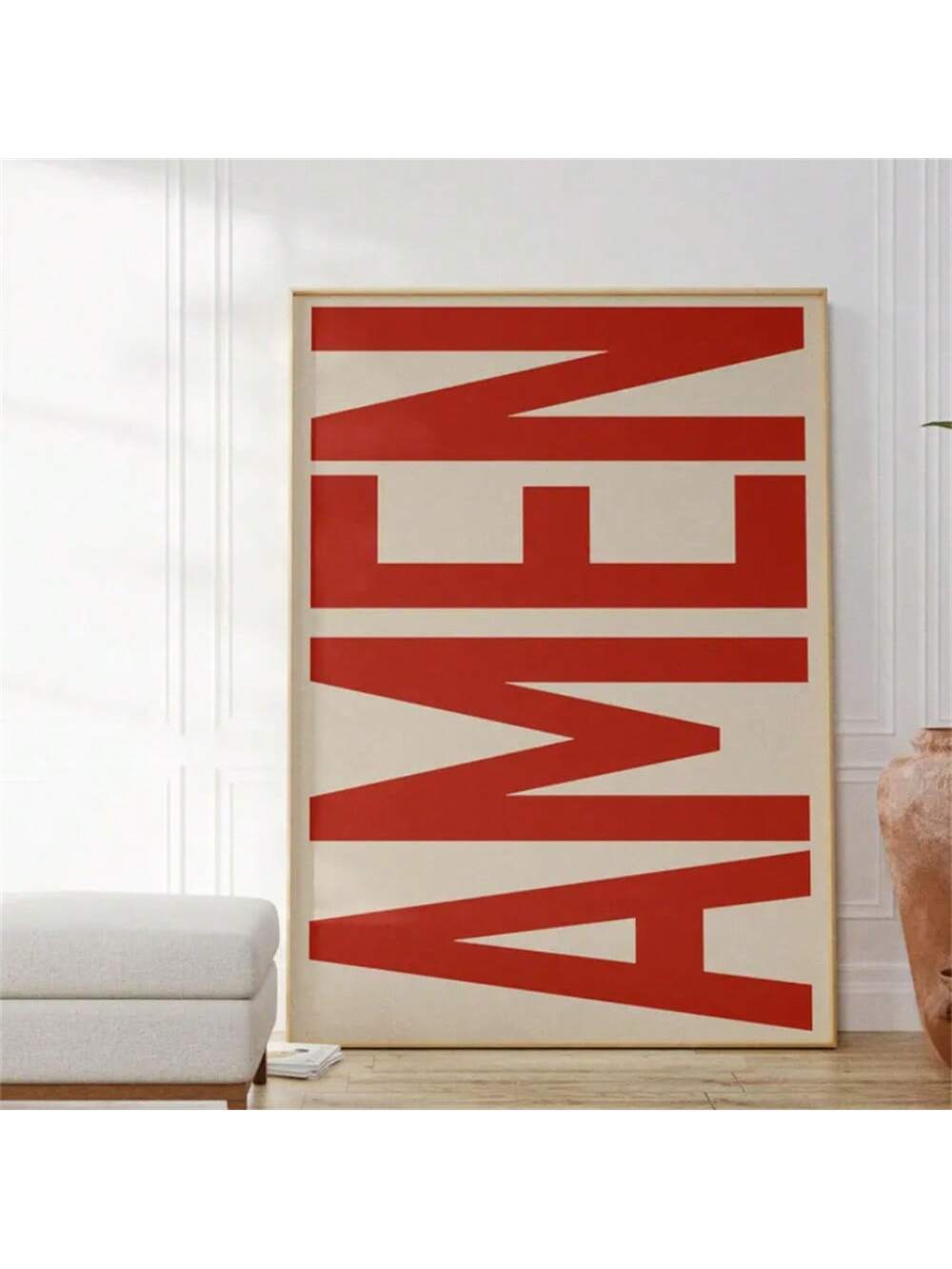 Elevate your space with this thoughtfully designed canvas print that merges spiritual inspiration with contemporary aesthetics. 